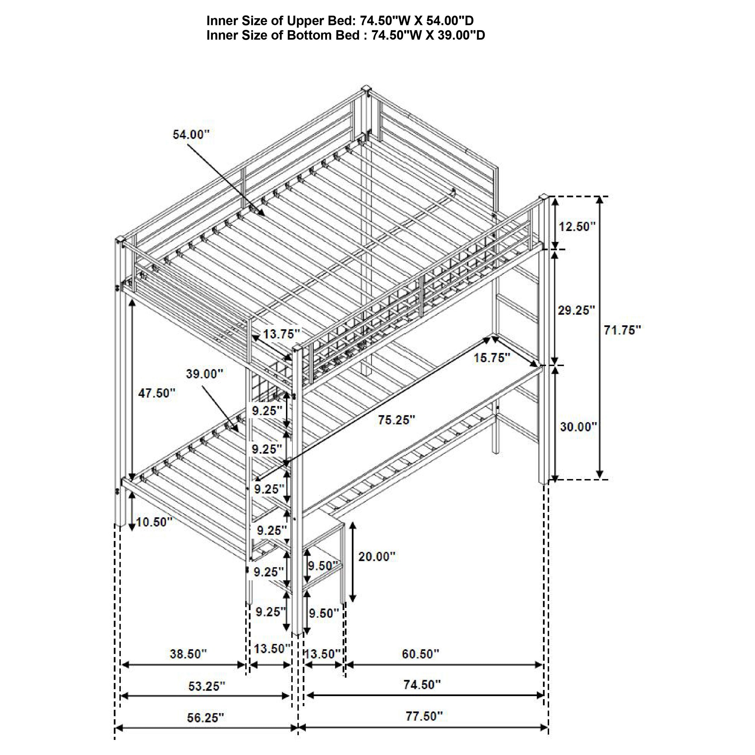 Bettoni Workstation Bunk Bed - Ideal Furniture (Fresno,CA)
