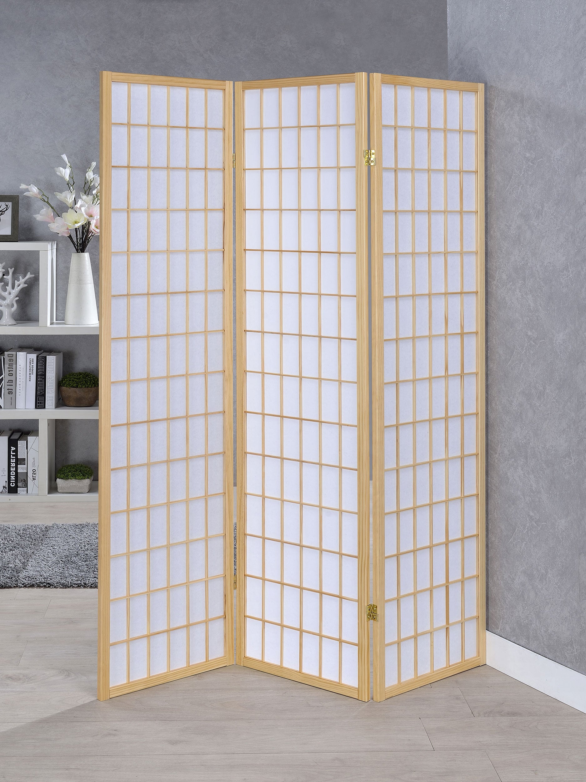 Carrie Three-Panel Room Divider - Ideal Furniture (Fresno,CA)