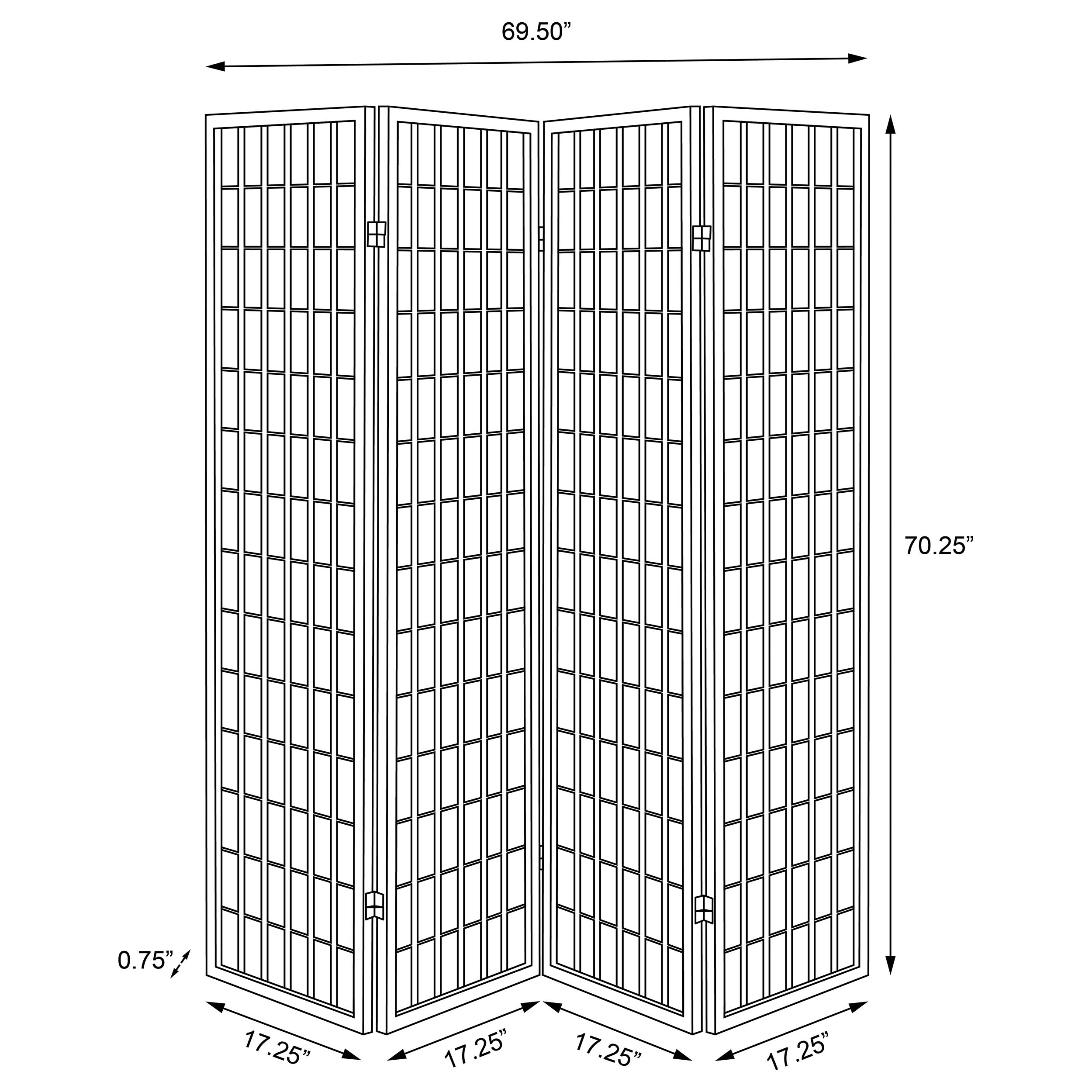 Roberto Four-Panel Room Divider - Ideal Furniture (Fresno,CA)