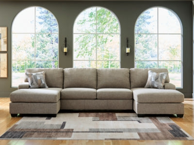 Newellen Sectional with Double Chaise - Ideal Furniture (Fresno,CA)