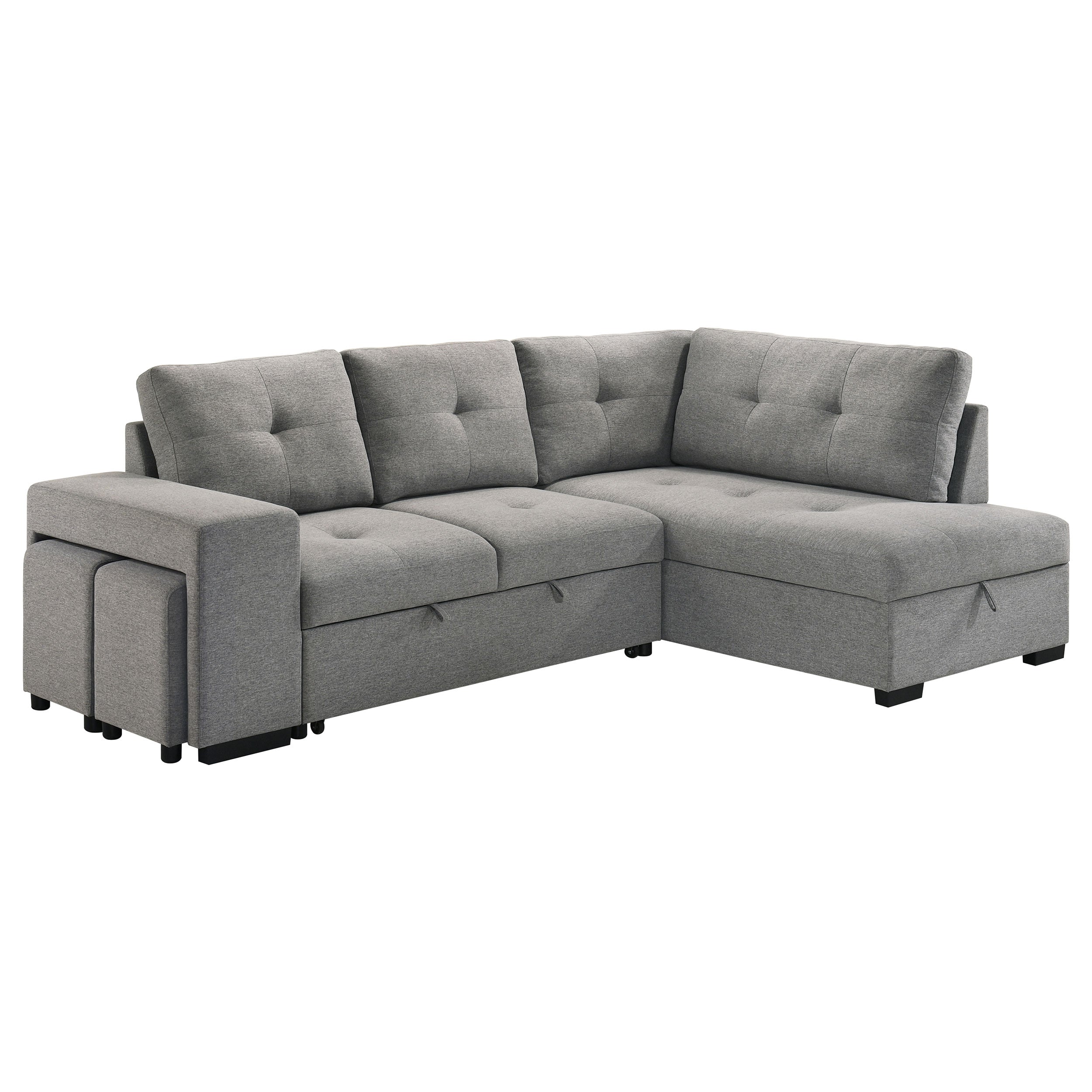 Roanne Pull-Out Sleeper Sectional Sofa - Ideal Furniture (Fresno,CA)