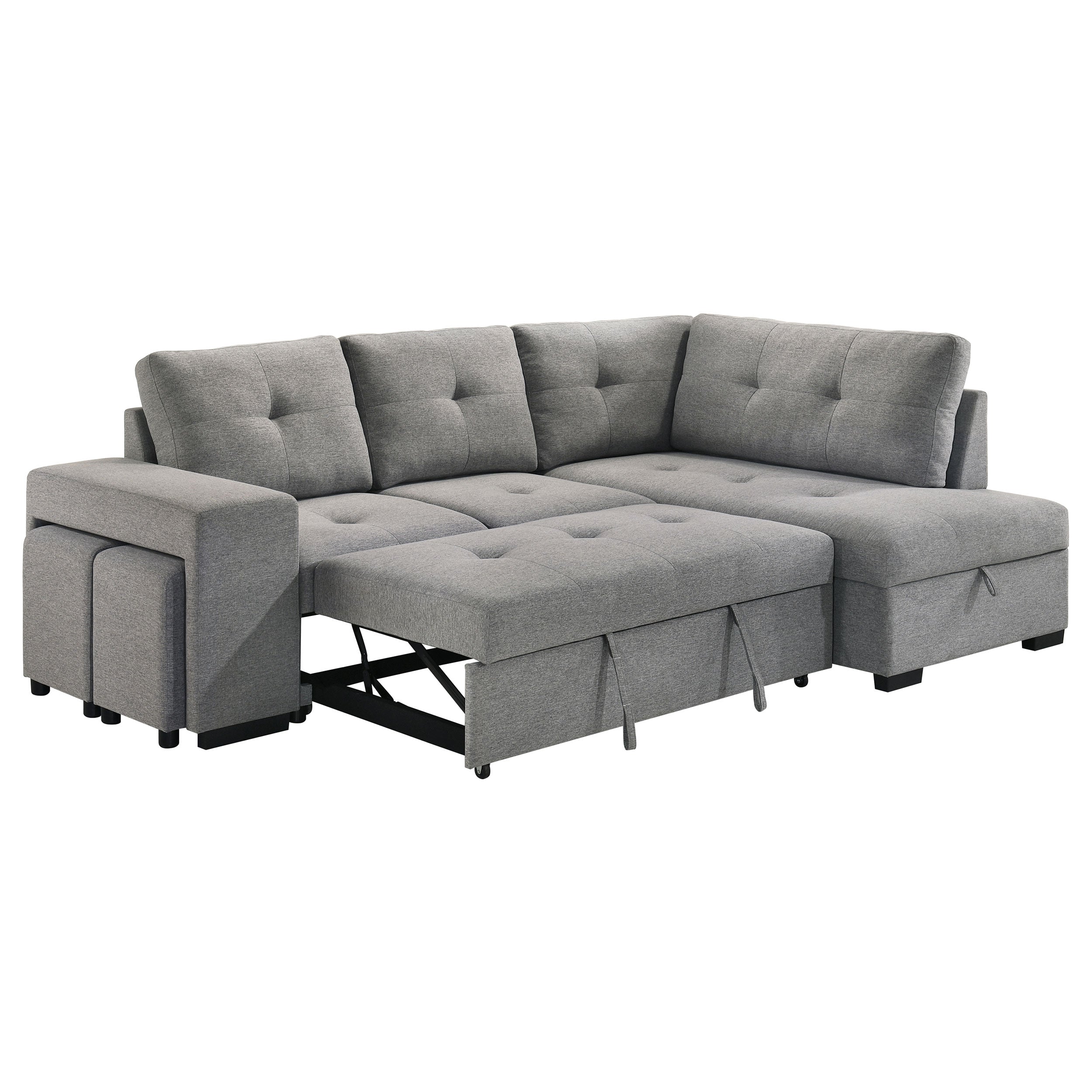 Roanne Pull-Out Sleeper Sectional Sofa - Ideal Furniture (Fresno,CA)