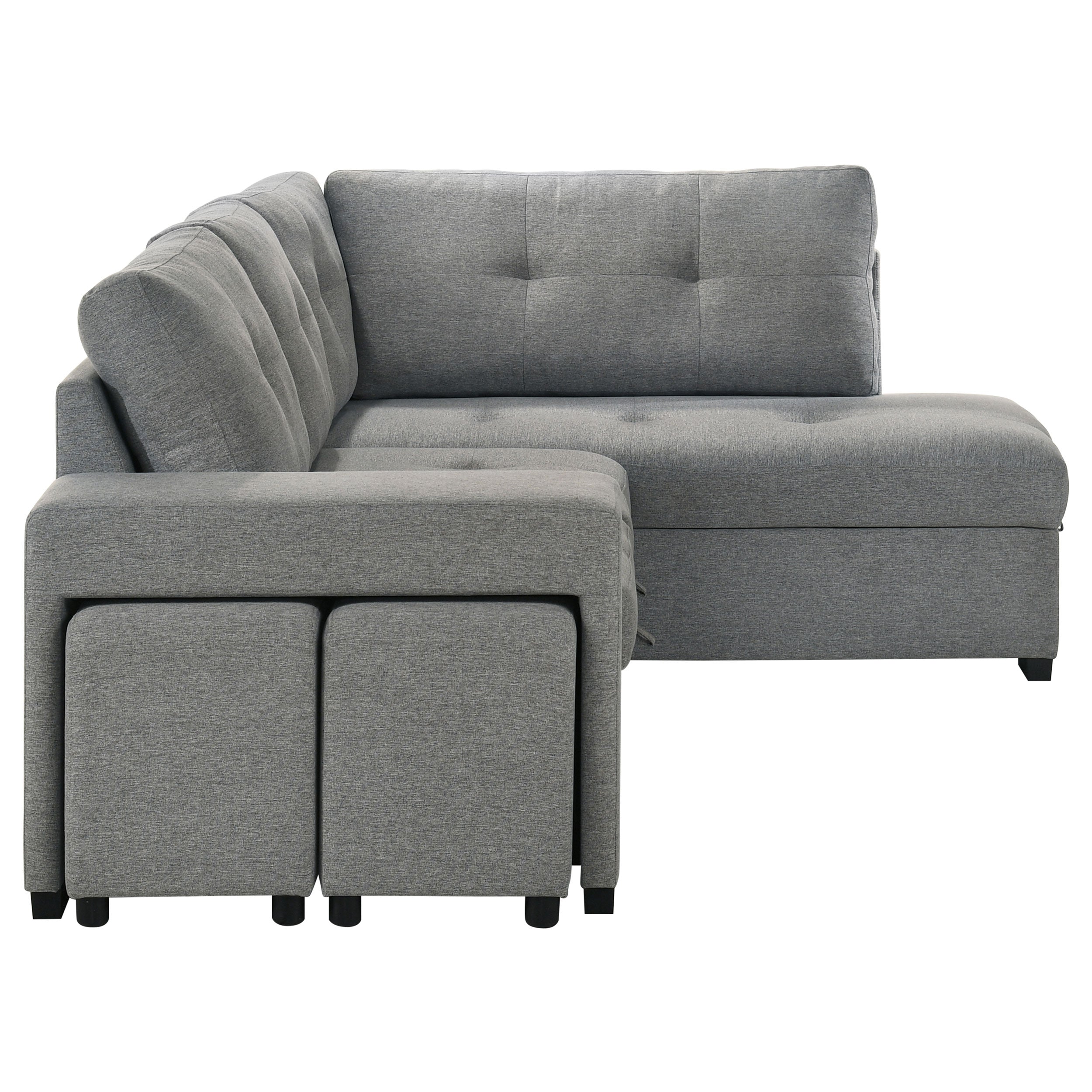 Roanne Pull-Out Sleeper Sectional Sofa - Ideal Furniture (Fresno,CA)