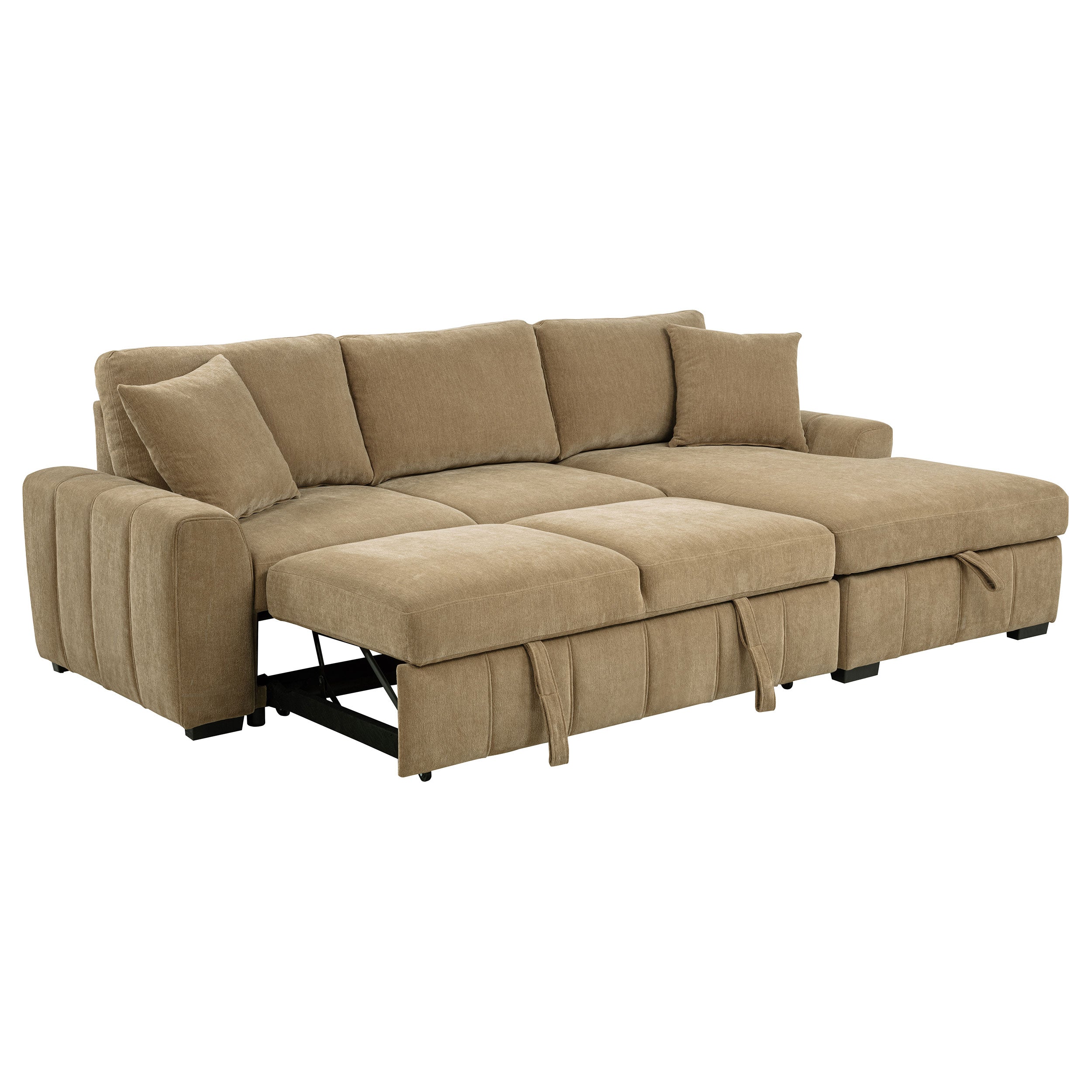 Pastrana Pull-Out Sleeper Sectional Sofa - Ideal Furniture (Fresno,CA)