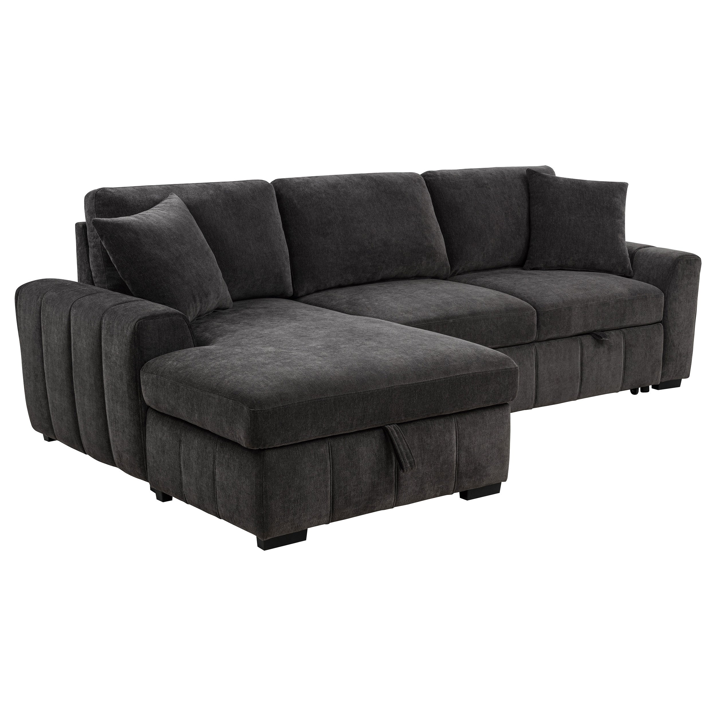 Pastrana Pull-Out Sleeper Sectional Sofa - Ideal Furniture (Fresno,CA)