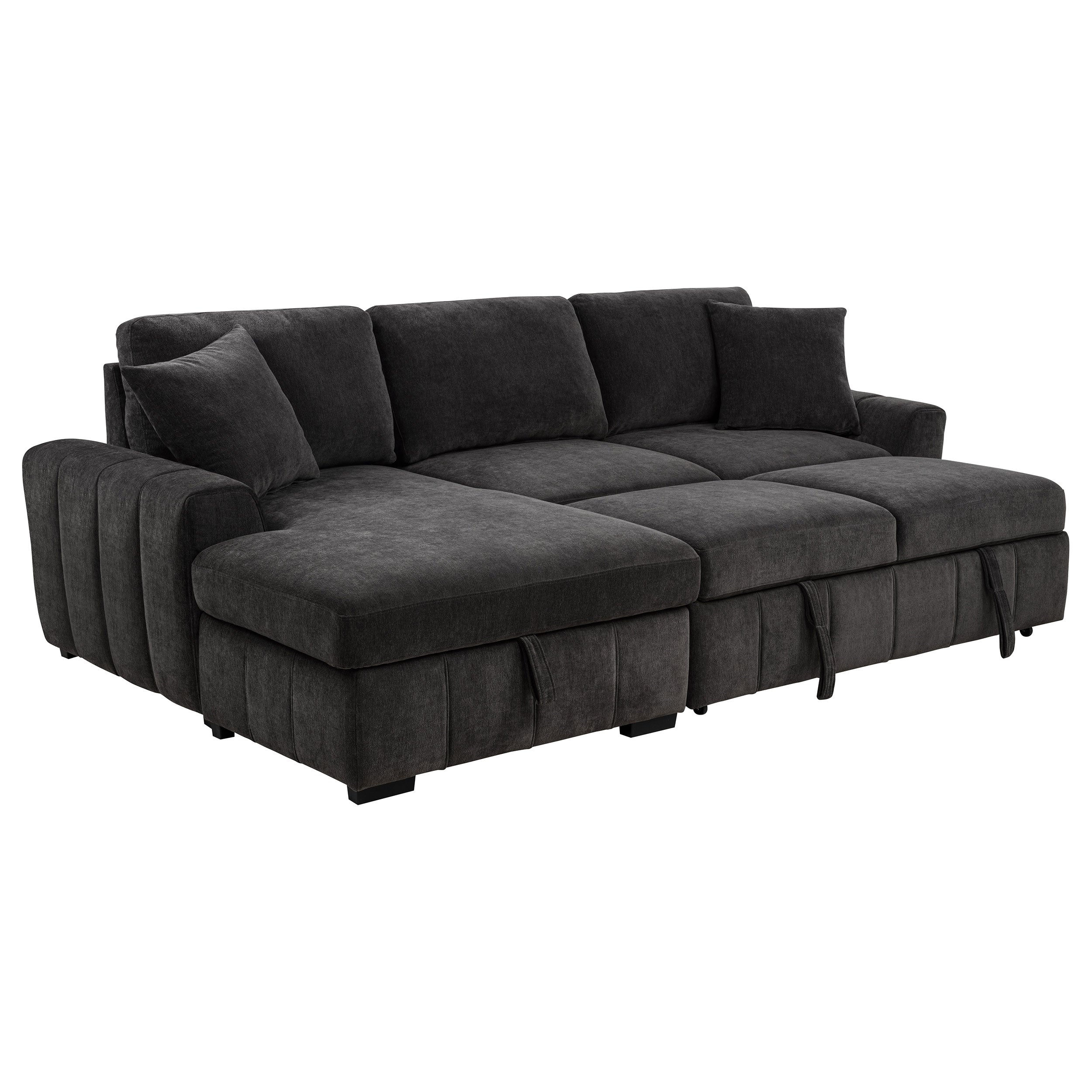 Pastrana Pull-Out Sleeper Sectional Sofa - Ideal Furniture (Fresno,CA)