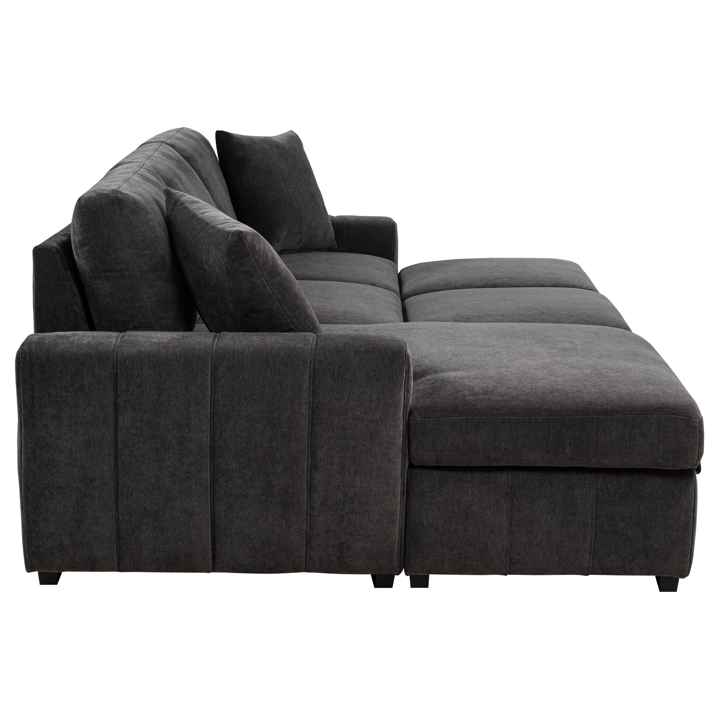 Pastrana Pull-Out Sleeper Sectional Sofa - Ideal Furniture (Fresno,CA)
