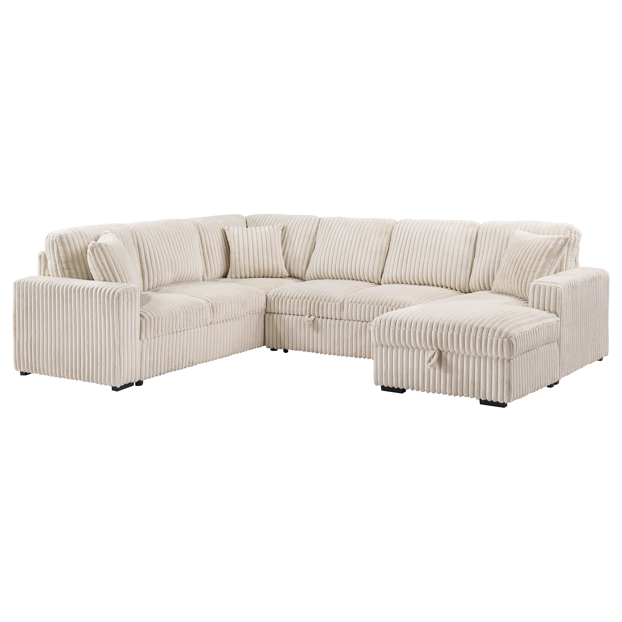 Devonshire Pull-Out Sleeper Sectional Sofa - Ideal Furniture (Fresno,CA)