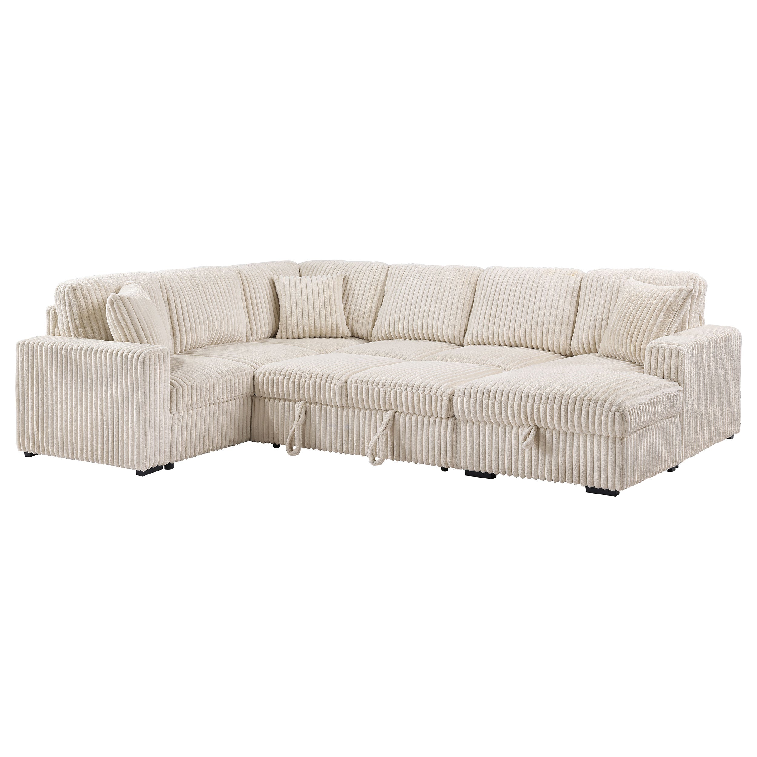 Devonshire Pull-Out Sleeper Sectional Sofa - Ideal Furniture (Fresno,CA)