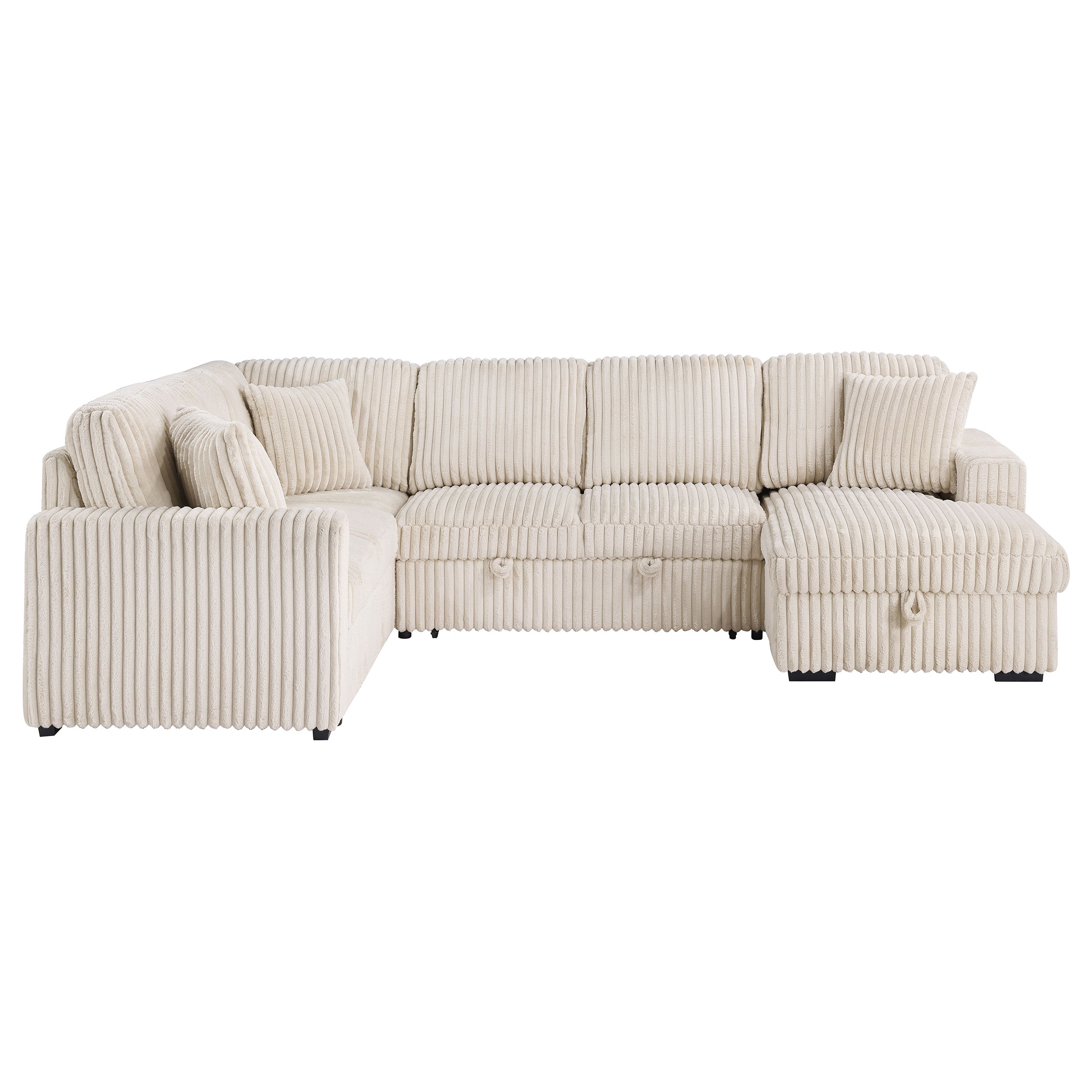 Devonshire Pull-Out Sleeper Sectional Sofa - Ideal Furniture (Fresno,CA)
