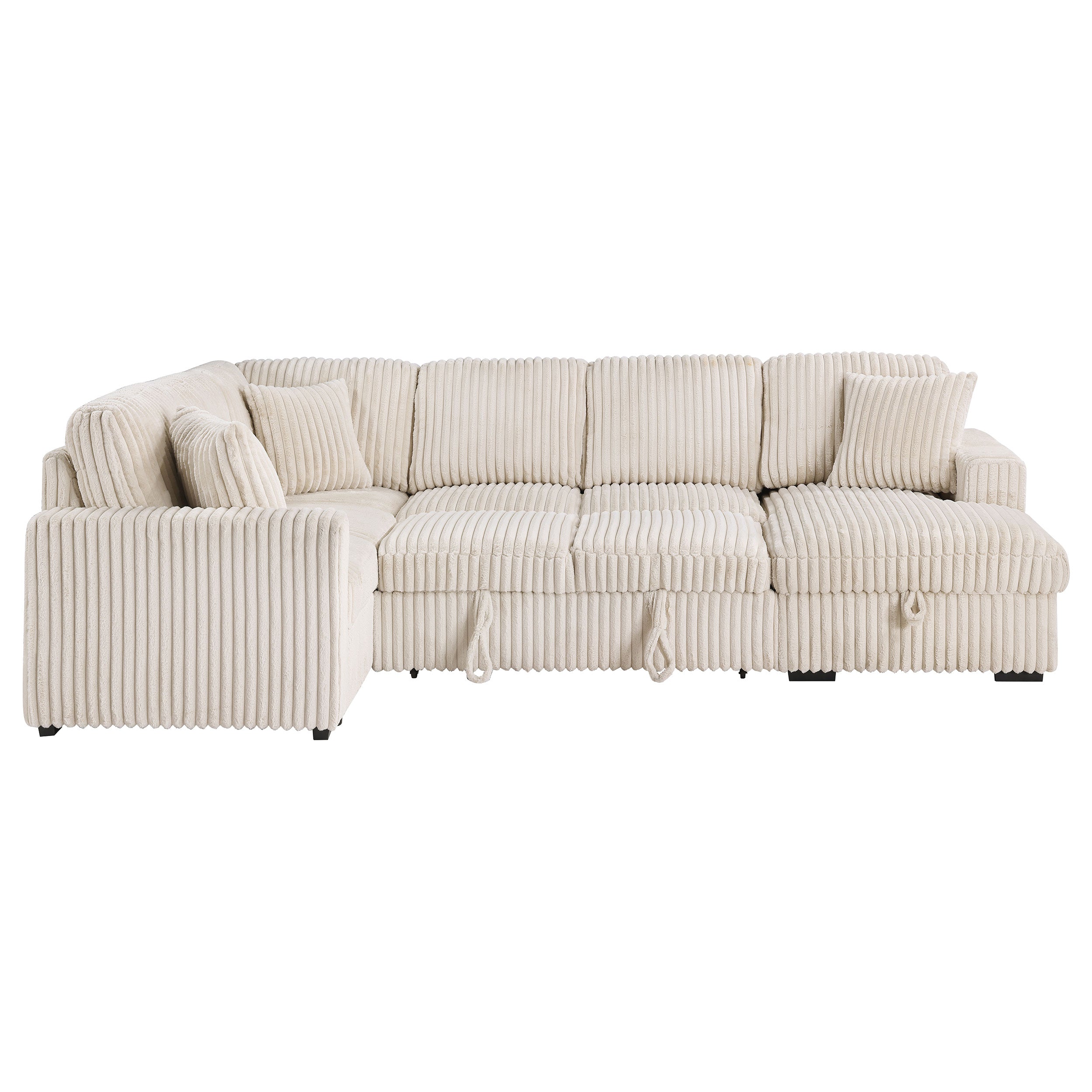 Devonshire Pull-Out Sleeper Sectional Sofa - Ideal Furniture (Fresno,CA)