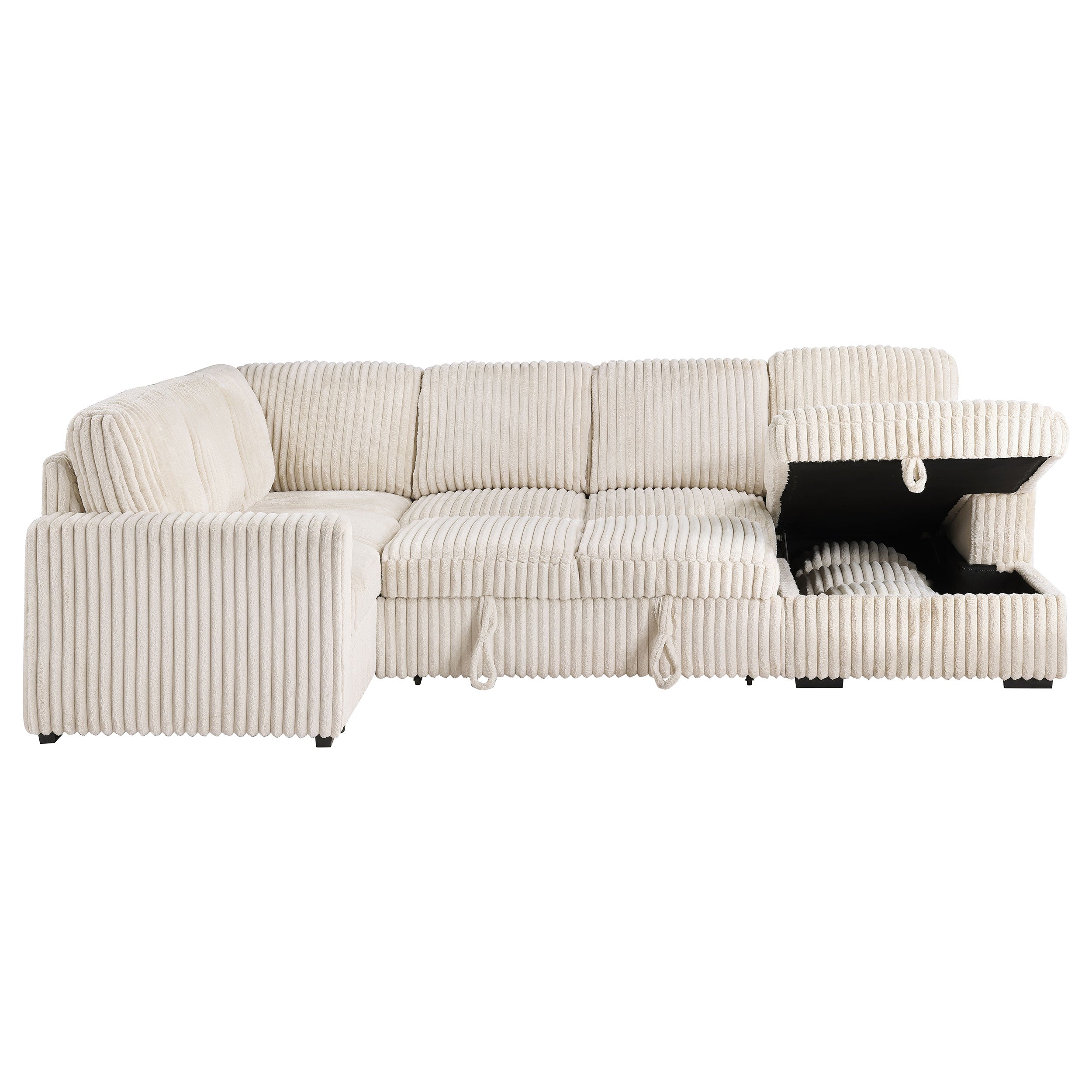 Devonshire Pull-Out Sleeper Sectional Sofa - Ideal Furniture (Fresno,CA)