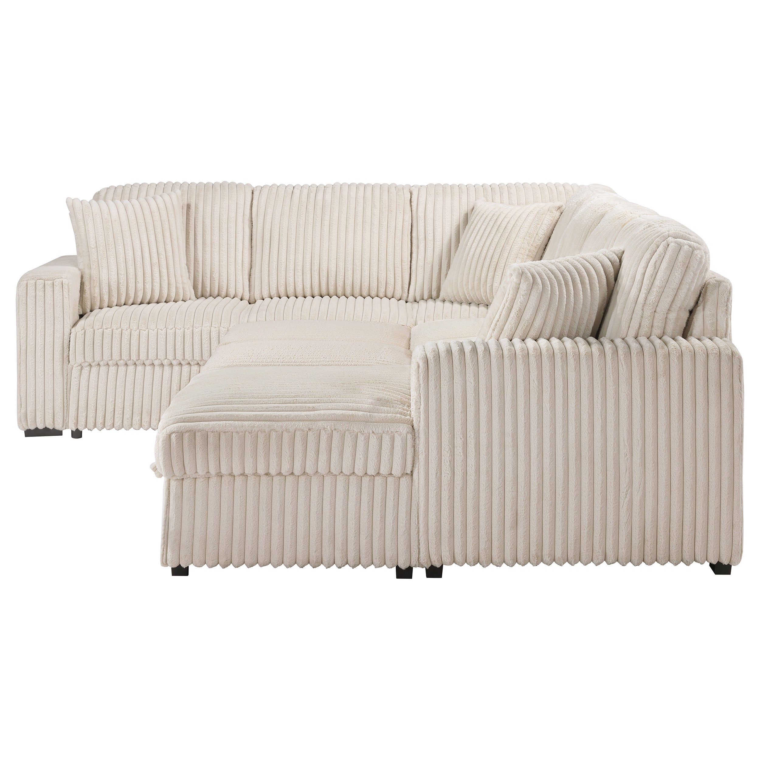 Devonshire Pull-Out Sleeper Sectional Sofa - Ideal Furniture (Fresno,CA)