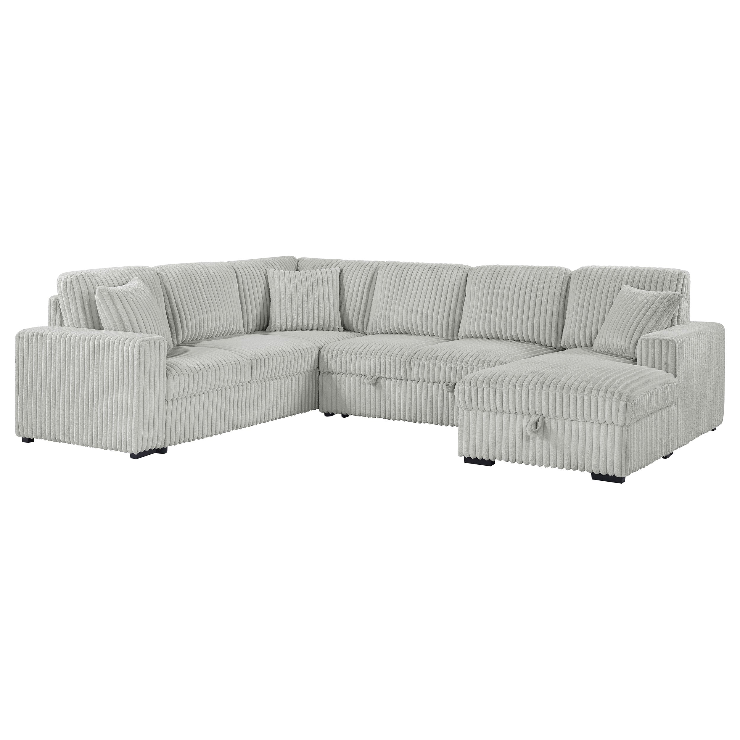 Devonshire Pull-Out Sleeper Sectional Sofa - Ideal Furniture (Fresno,CA)