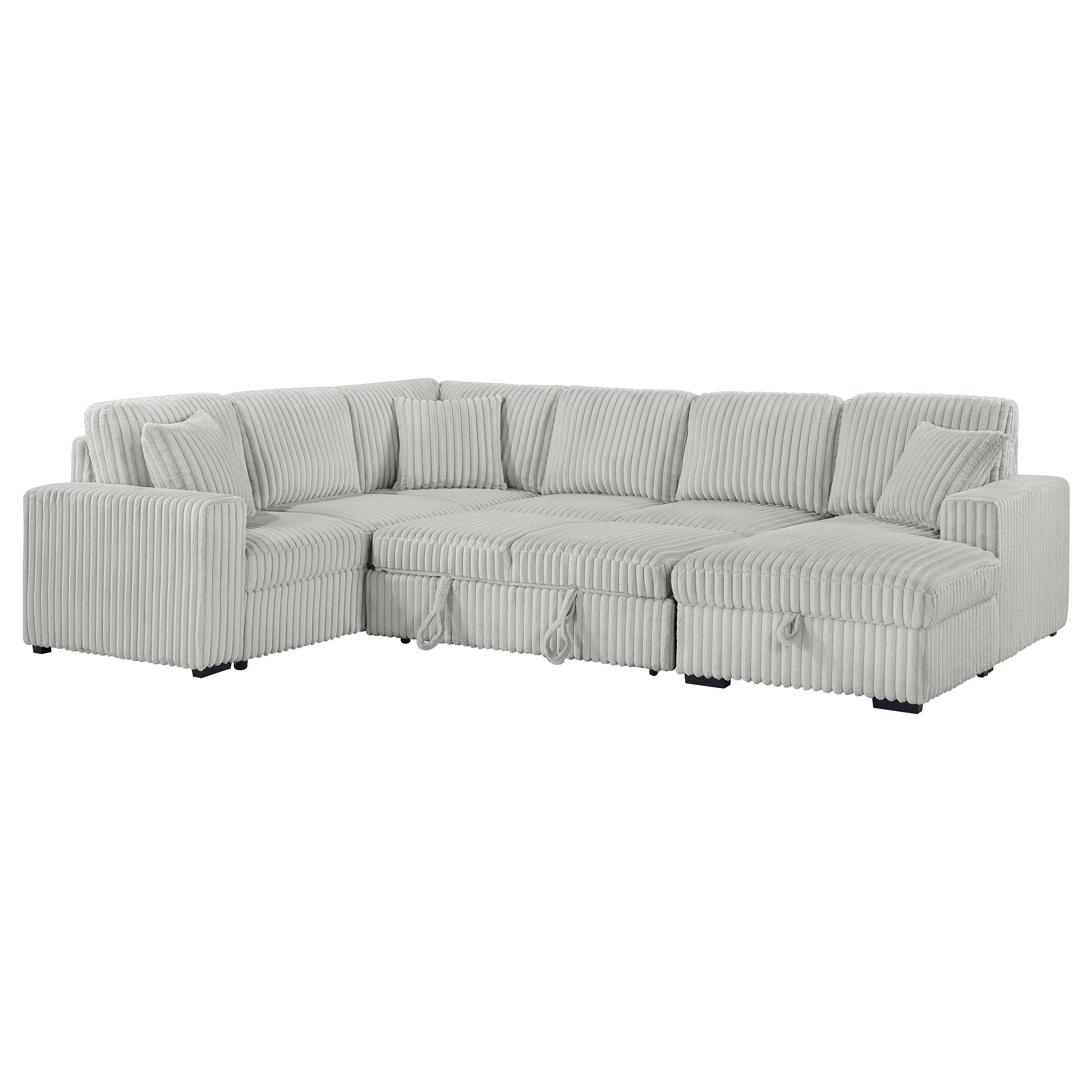 Devonshire Pull-Out Sleeper Sectional Sofa - Ideal Furniture (Fresno,CA)