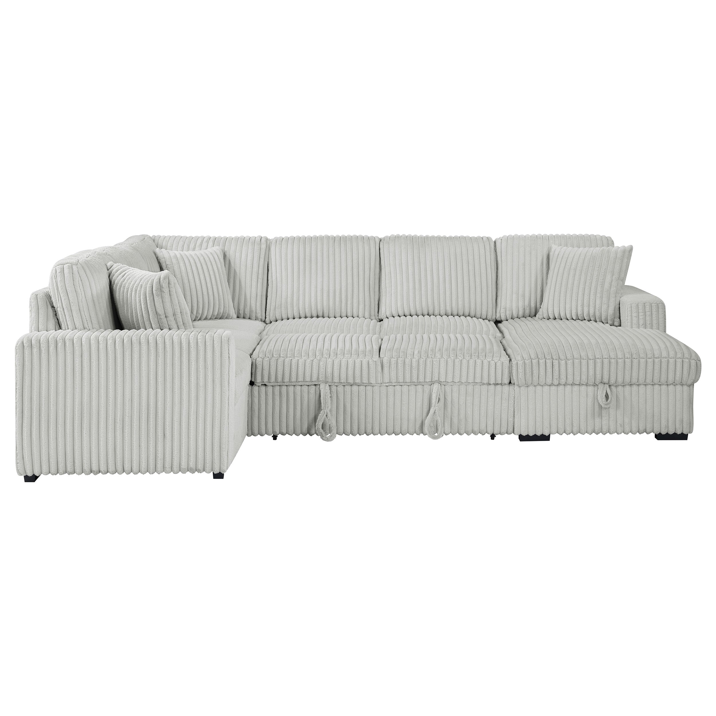 Devonshire Pull-Out Sleeper Sectional Sofa - Ideal Furniture (Fresno,CA)