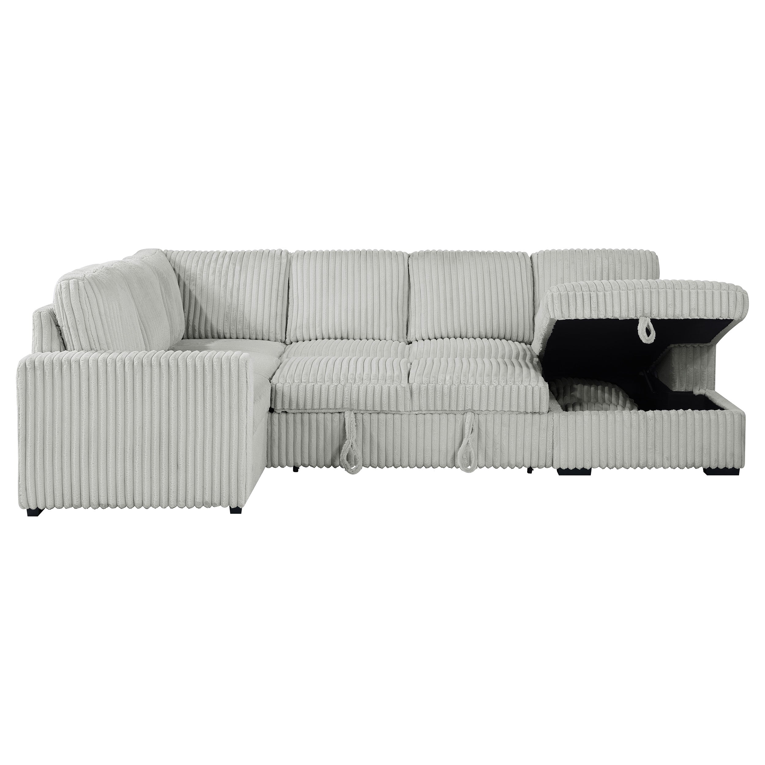 Devonshire Pull-Out Sleeper Sectional Sofa - Ideal Furniture (Fresno,CA)