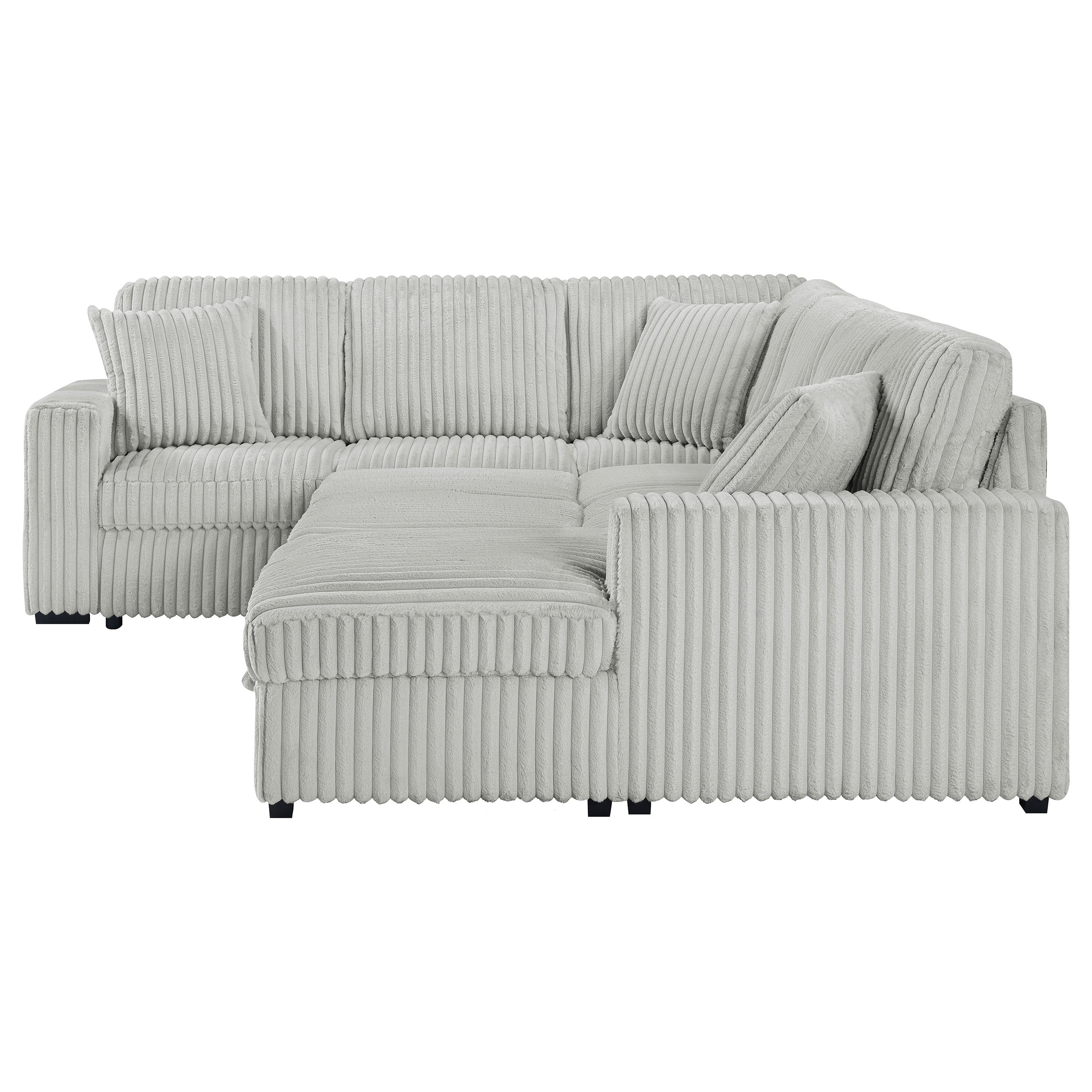 Devonshire Pull-Out Sleeper Sectional Sofa - Ideal Furniture (Fresno,CA)
