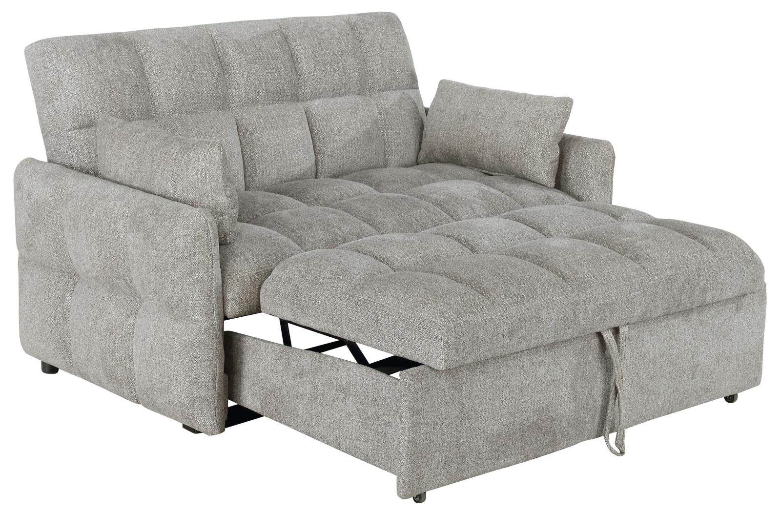 Cotswold Tufted Cushion Sleeper Sofa Bed Light Grey & Dark Grey - Ideal Furniture (Fresno,CA)