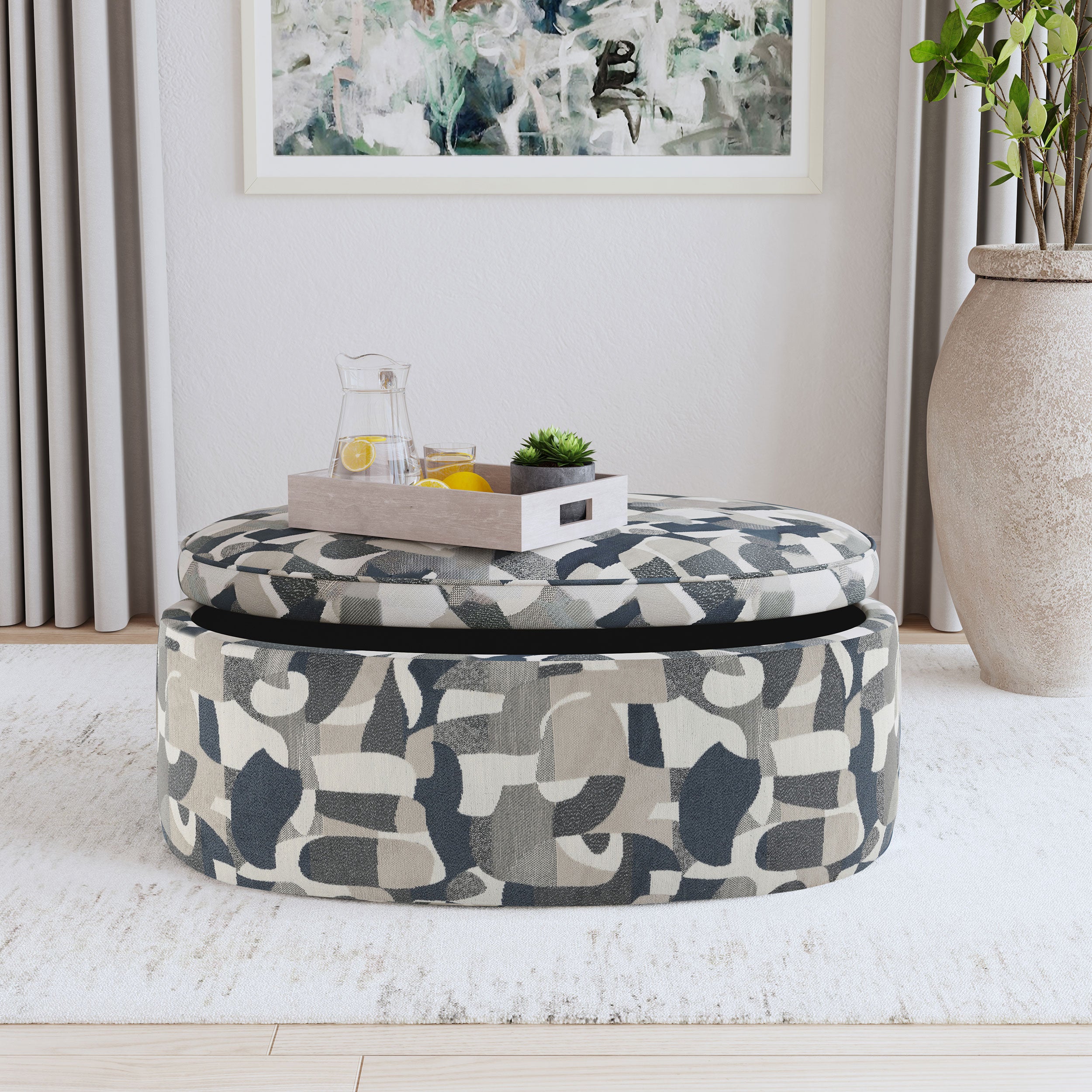 Tomkins Storage Ottoman - Ideal Furniture (Fresno,CA)