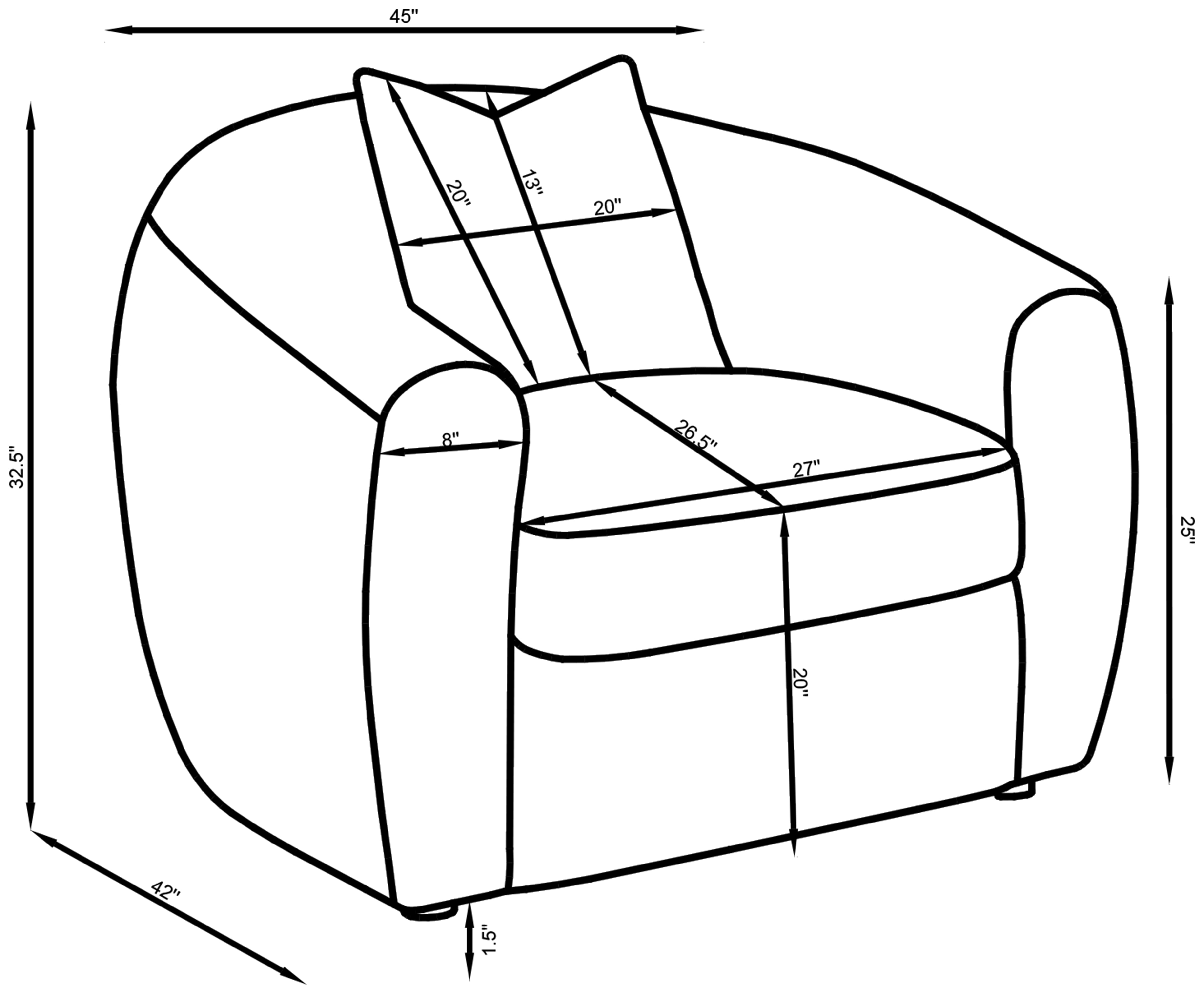 Isabella Accent Chair - Ideal Furniture (Fresno,CA)