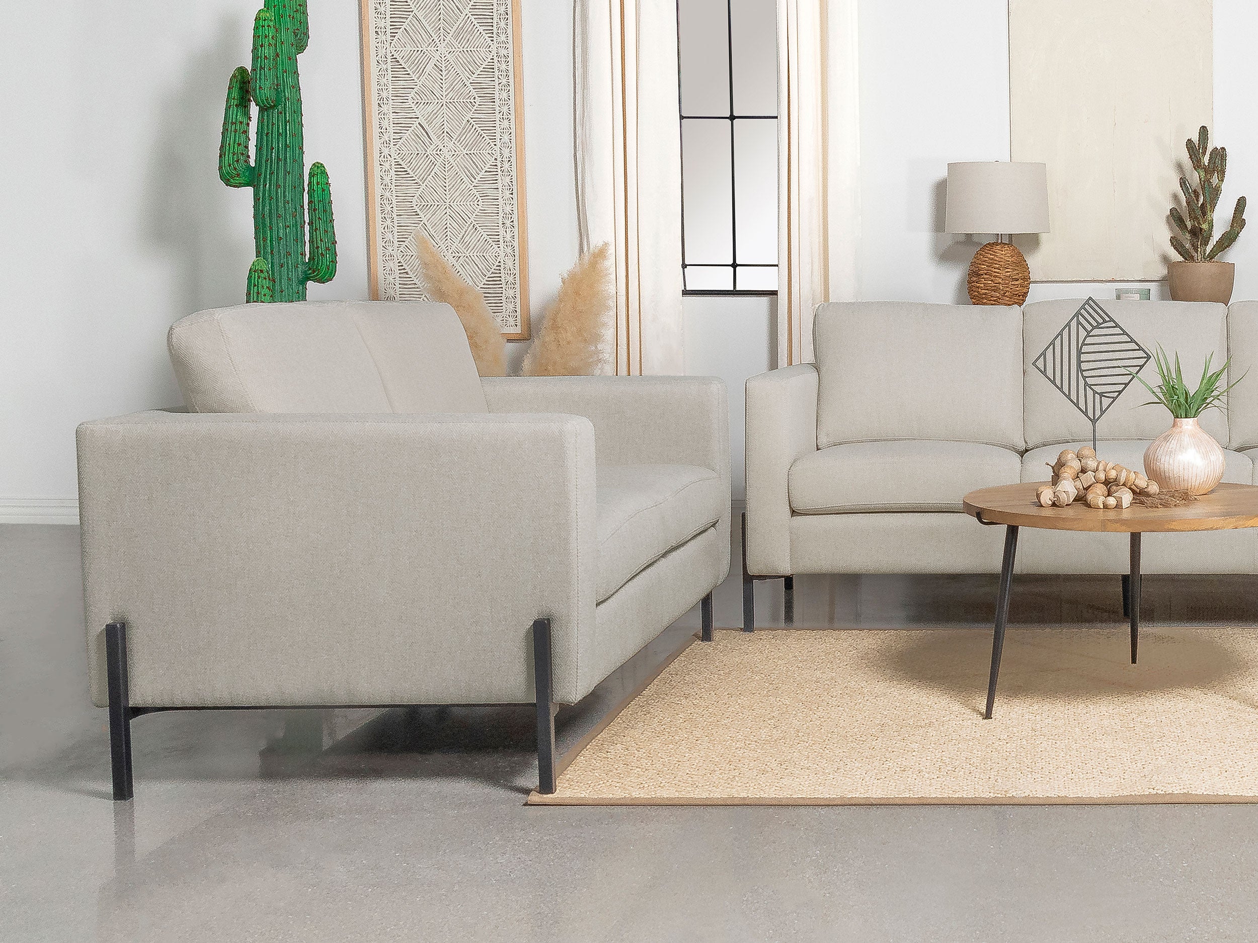 Tilly Upholstered Track Arms Loveseat - Ideal Furniture (Fresno,CA)