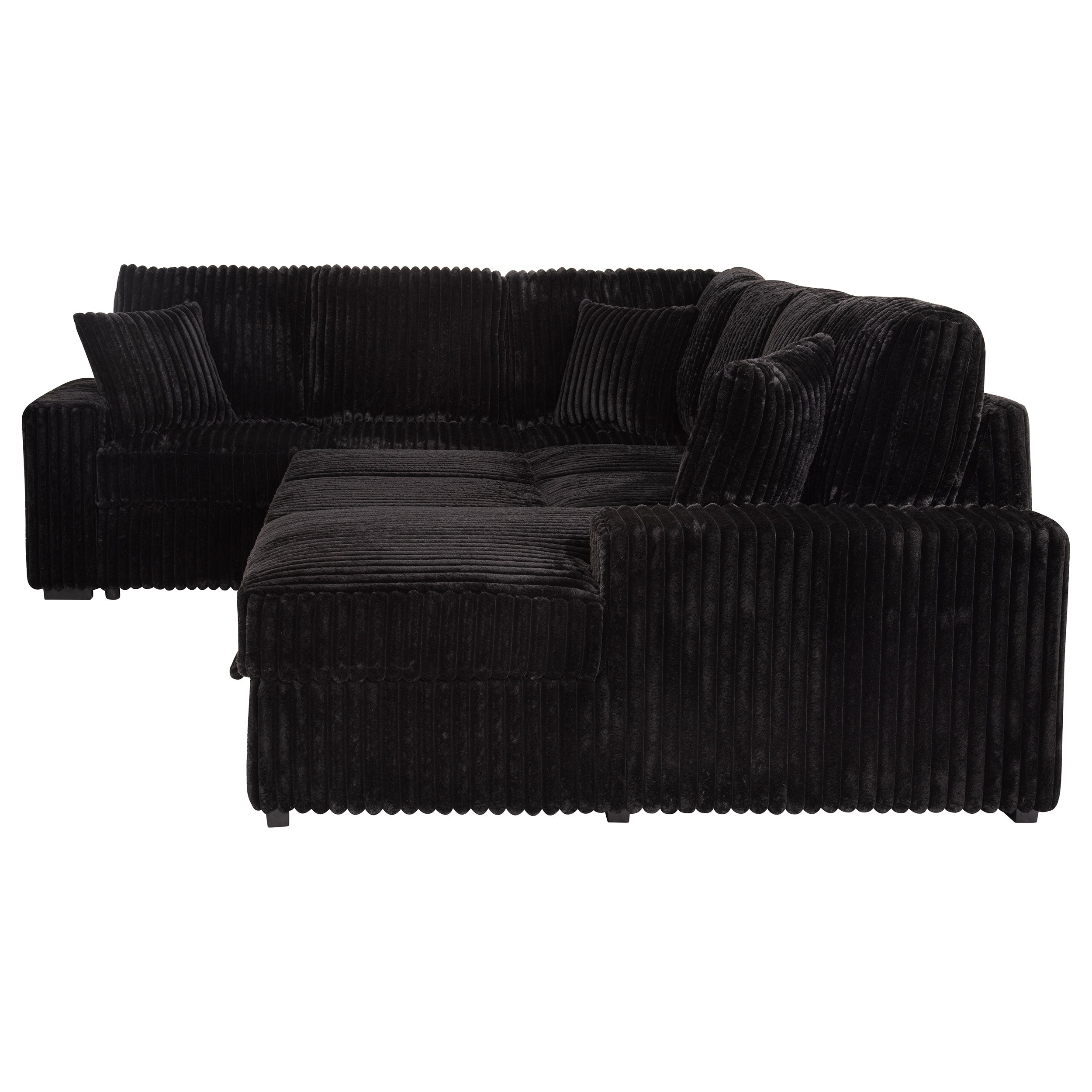 Devonshire Pull-Out Sleeper Sectional Sofa - Ideal Furniture (Fresno,CA)