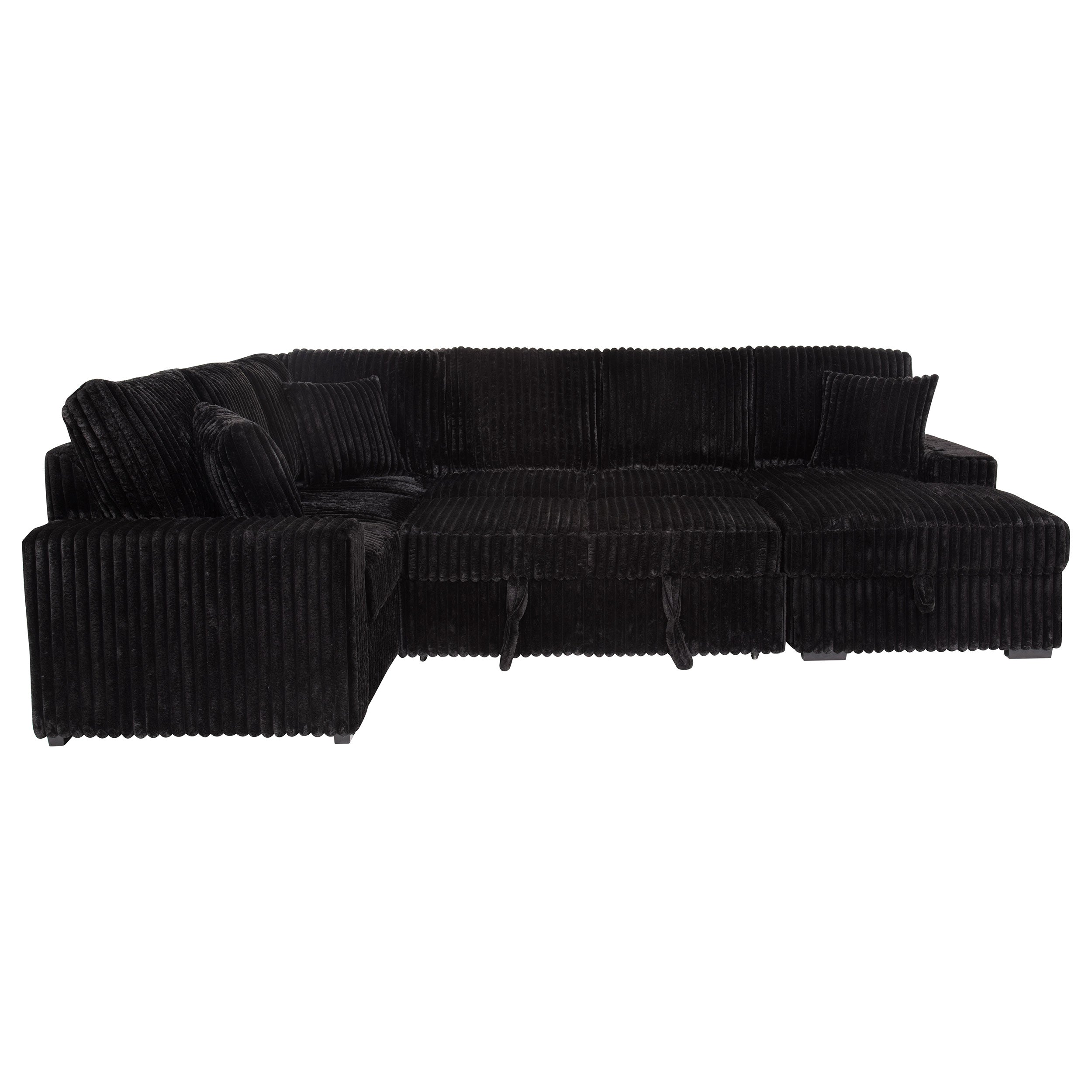 Devonshire Pull-Out Sleeper Sectional Sofa - Ideal Furniture (Fresno,CA)
