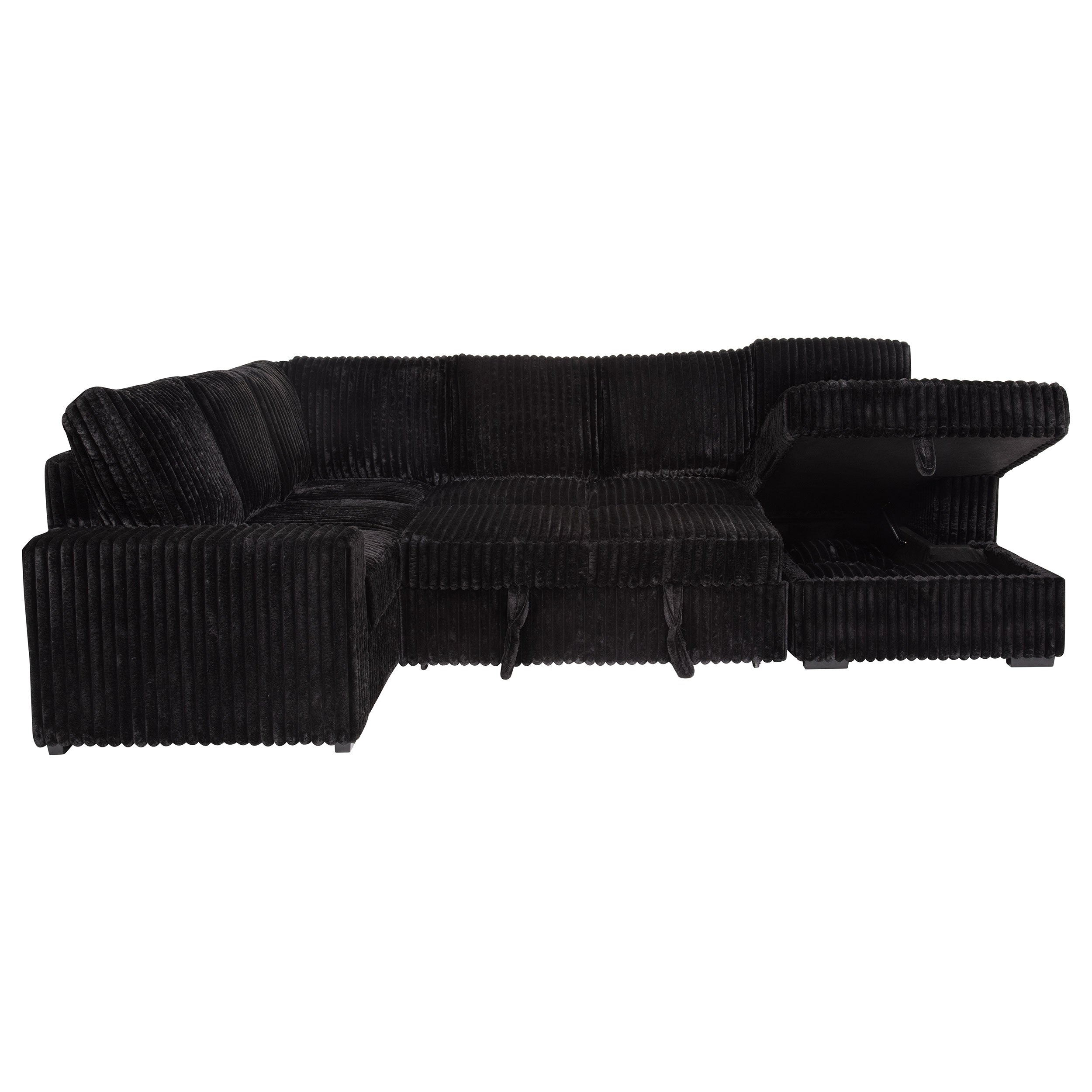Devonshire Pull-Out Sleeper Sectional Sofa - Ideal Furniture (Fresno,CA)