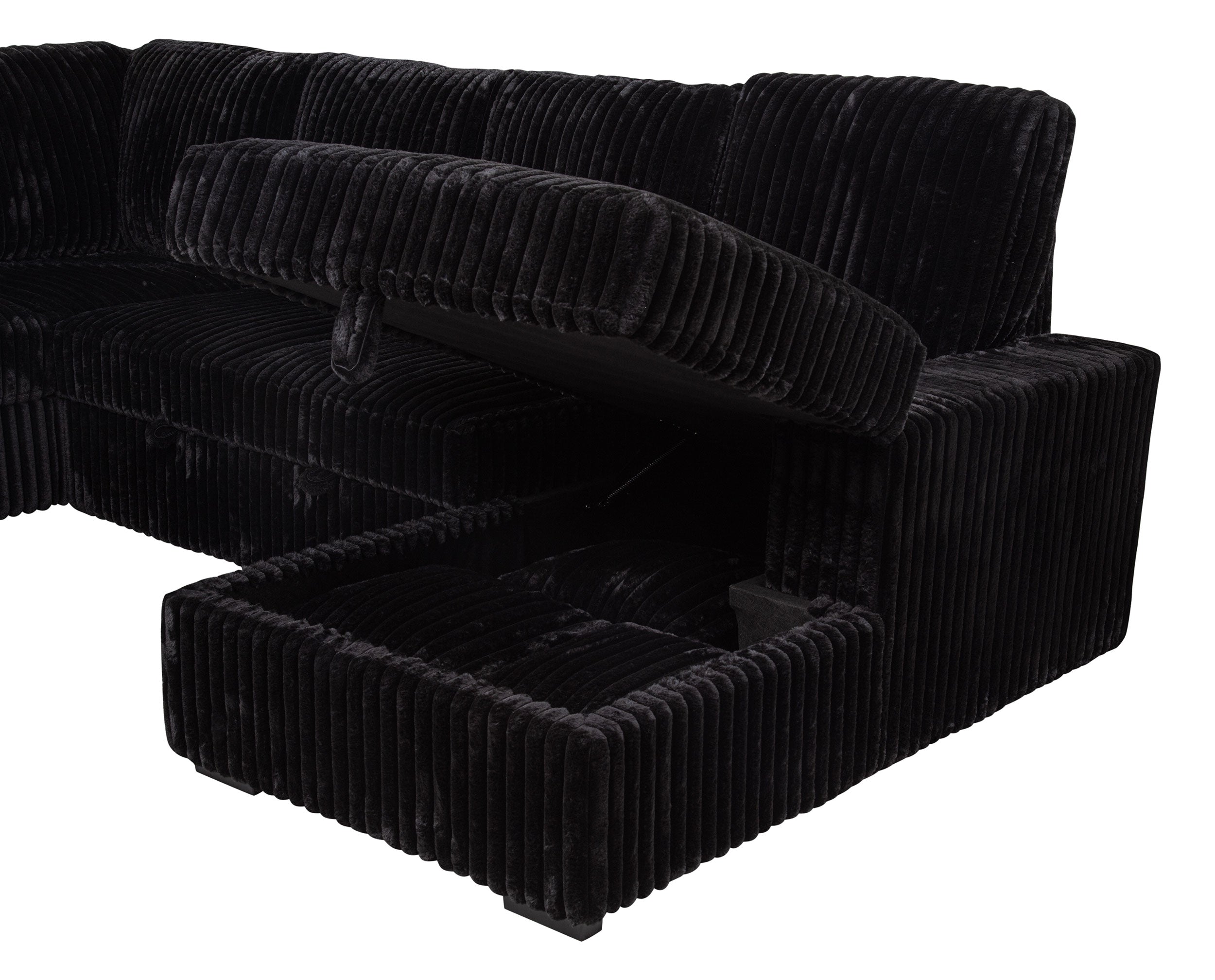 Devonshire Pull-Out Sleeper Sectional Sofa - Ideal Furniture (Fresno,CA)