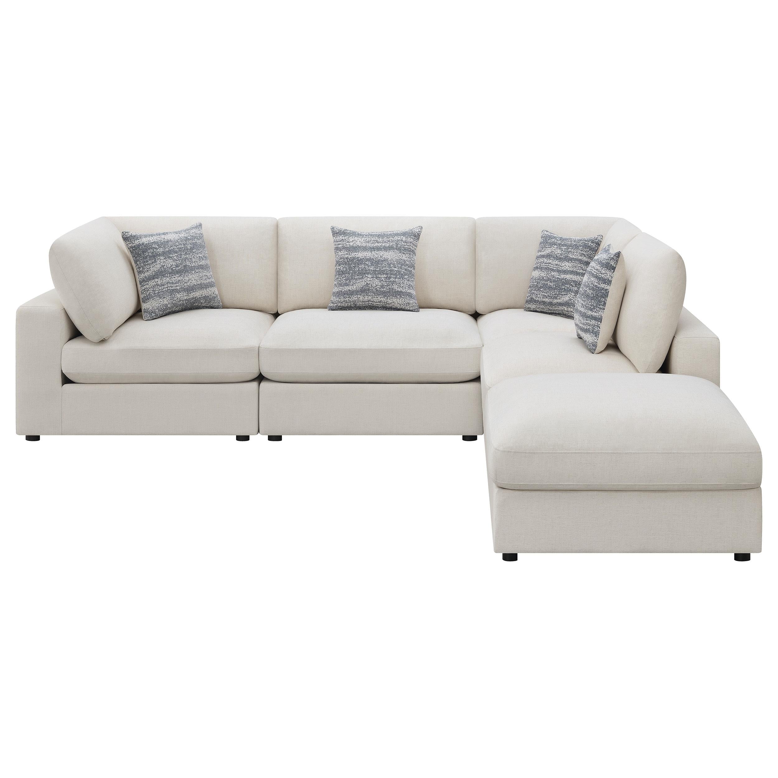 Serene 5-piece Upholstered Modular Sectional Sofa Beige - Ideal Furniture (Fresno,CA)