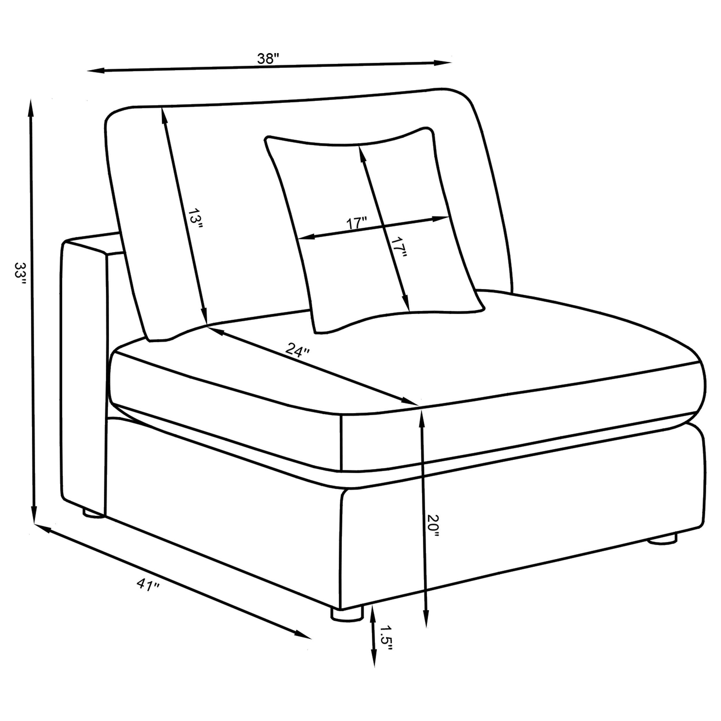 Serene Armless Chair - Ideal Furniture (Fresno,CA)