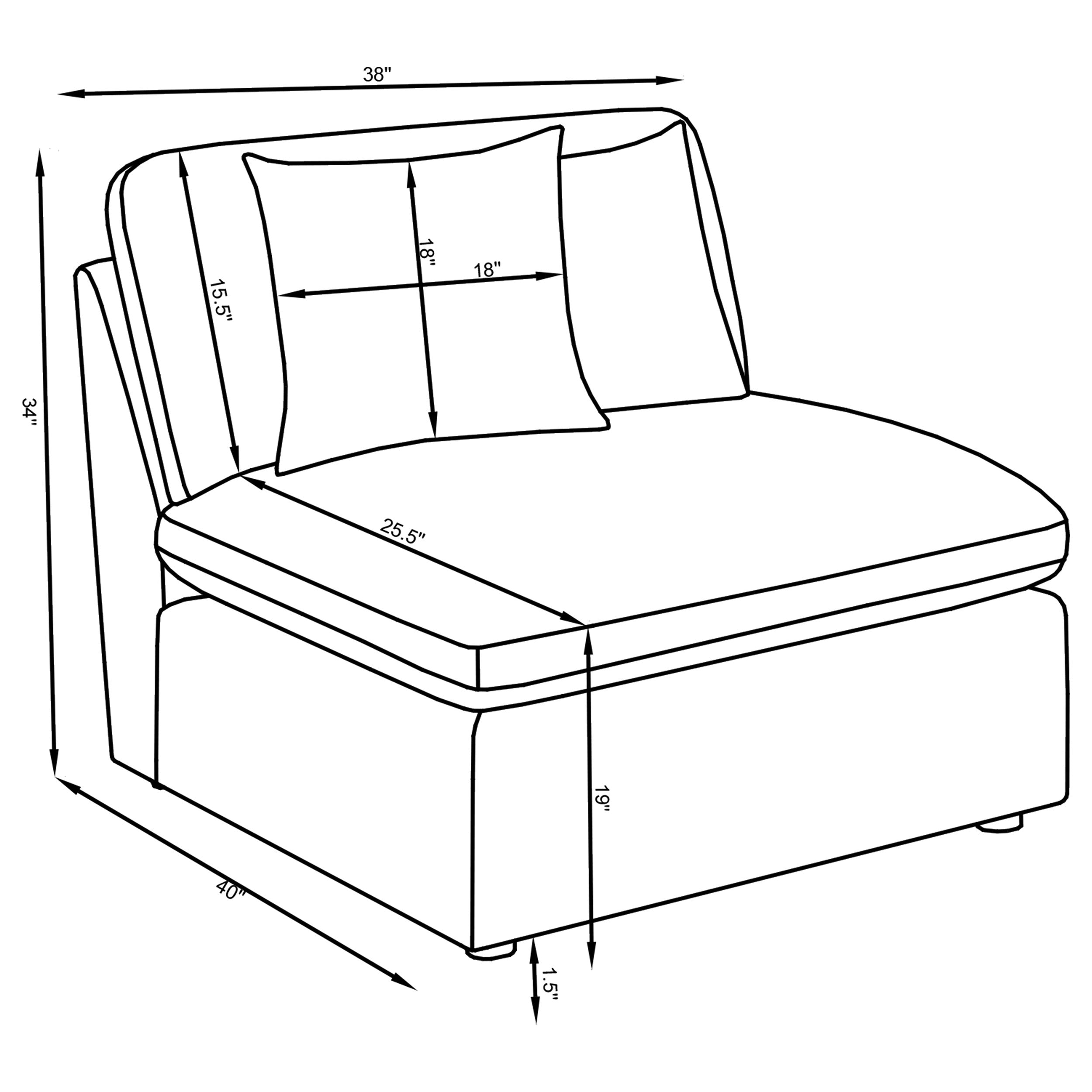 Hobson Armless Chair - Ideal Furniture (Fresno,CA)