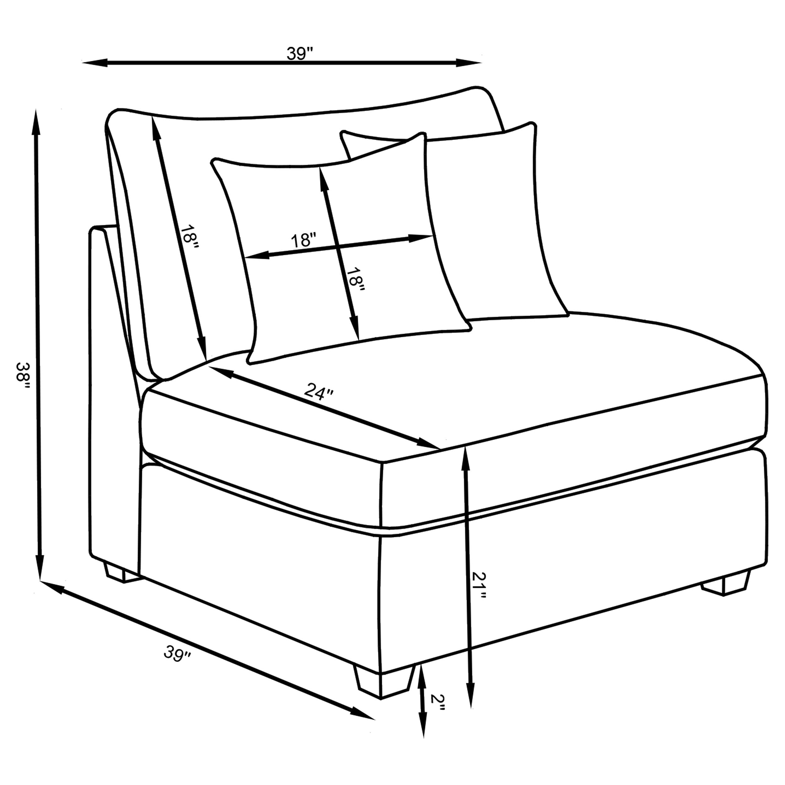 Cambria Armless Chair - Ideal Furniture (Fresno,CA)