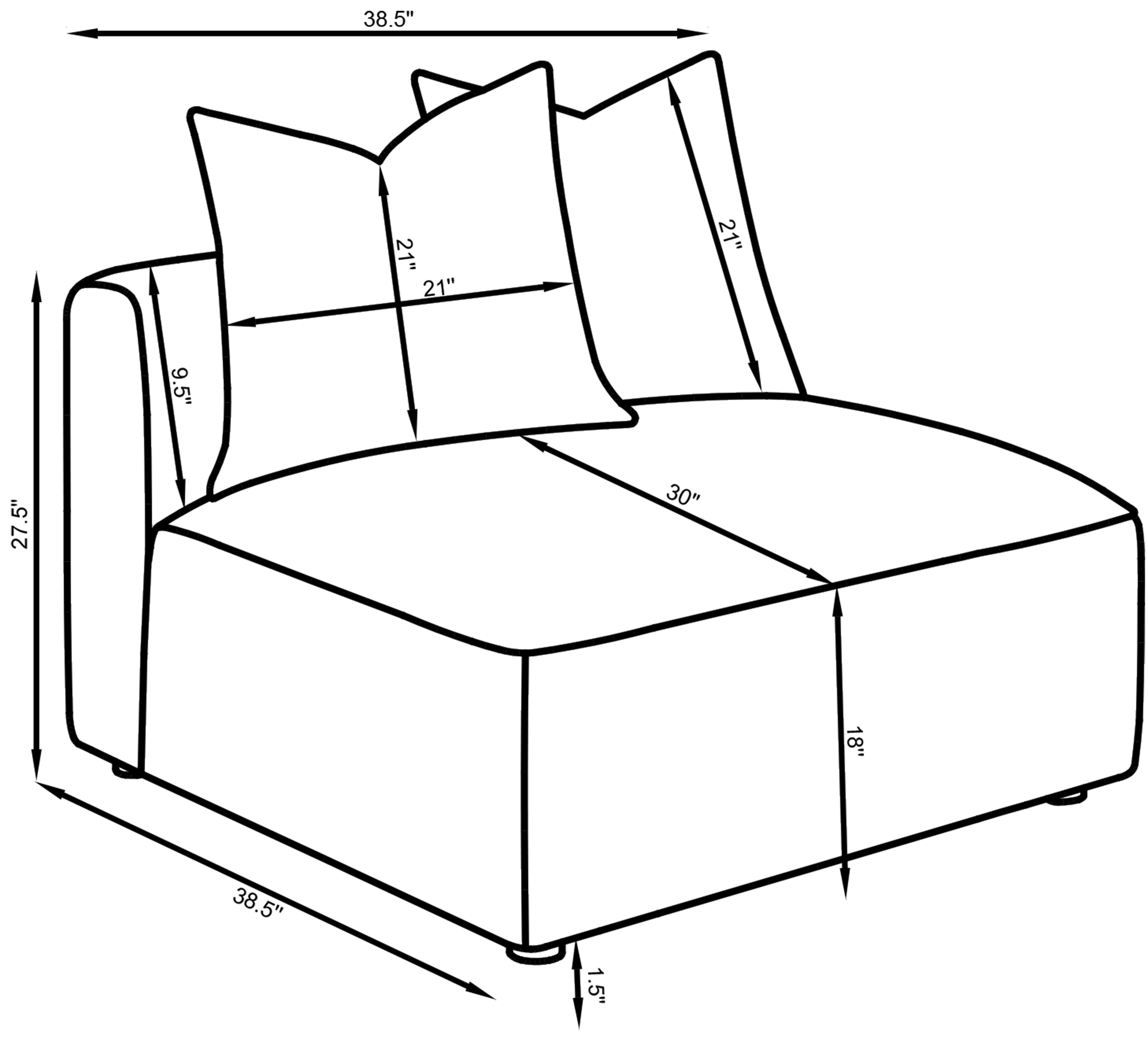 Jennifer Armless Chair - Ideal Furniture (Fresno,CA)
