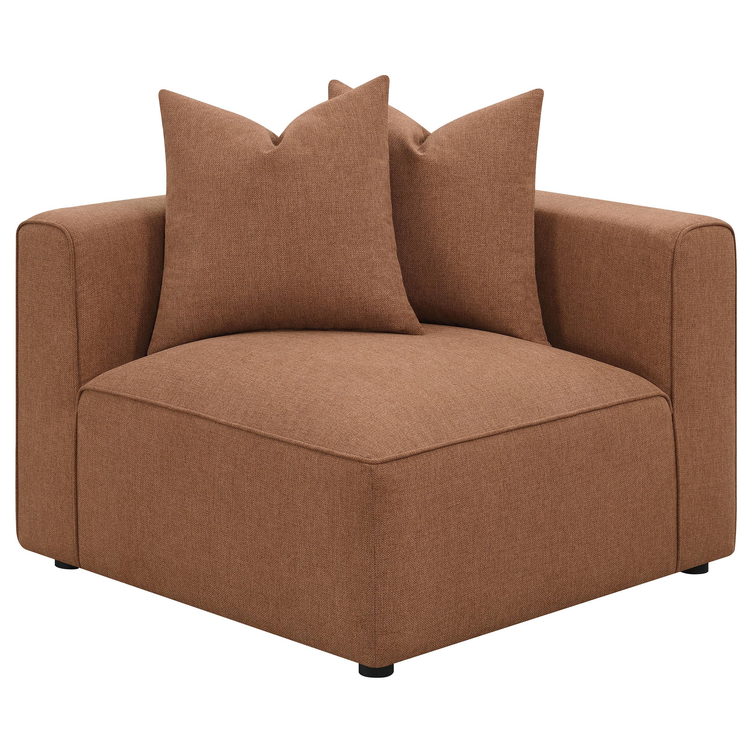 Jennifer Upholstered Corner Chair - Ideal Furniture (Fresno,CA)