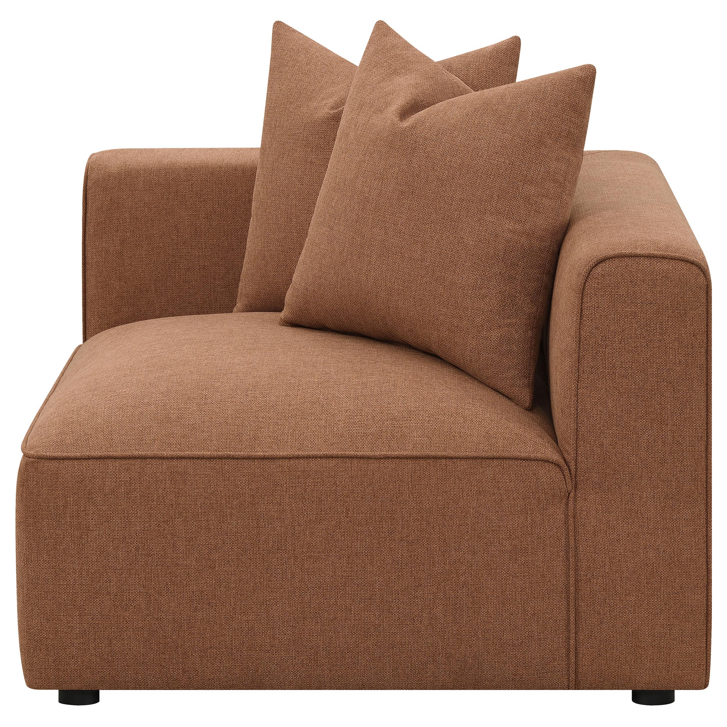 Jennifer Upholstered Corner Chair - Ideal Furniture (Fresno,CA)