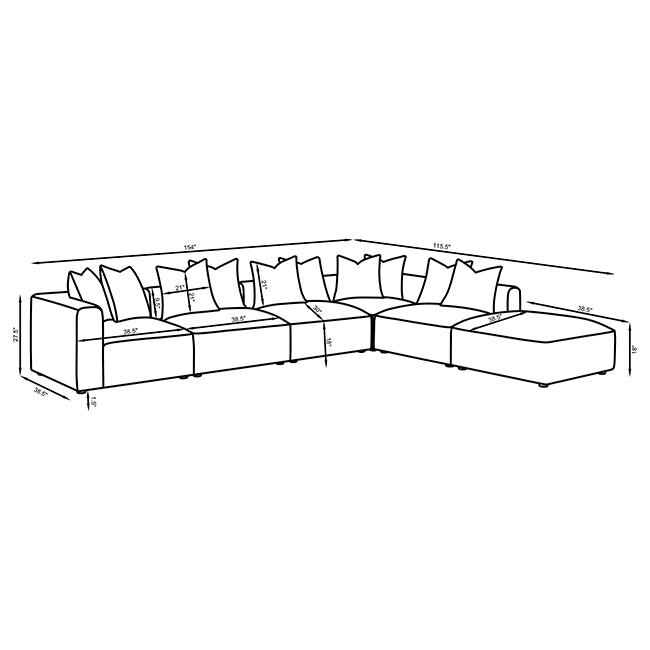 Jennifer Modular Sectional Sofa - Ideal Furniture (Fresno,CA)