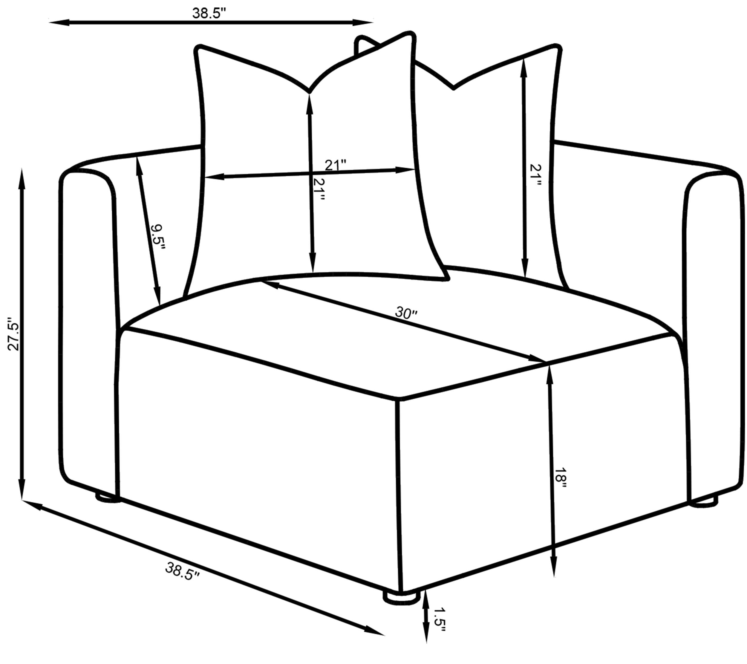 Jennifer Upholstered Corner Chair - Ideal Furniture (Fresno,CA)