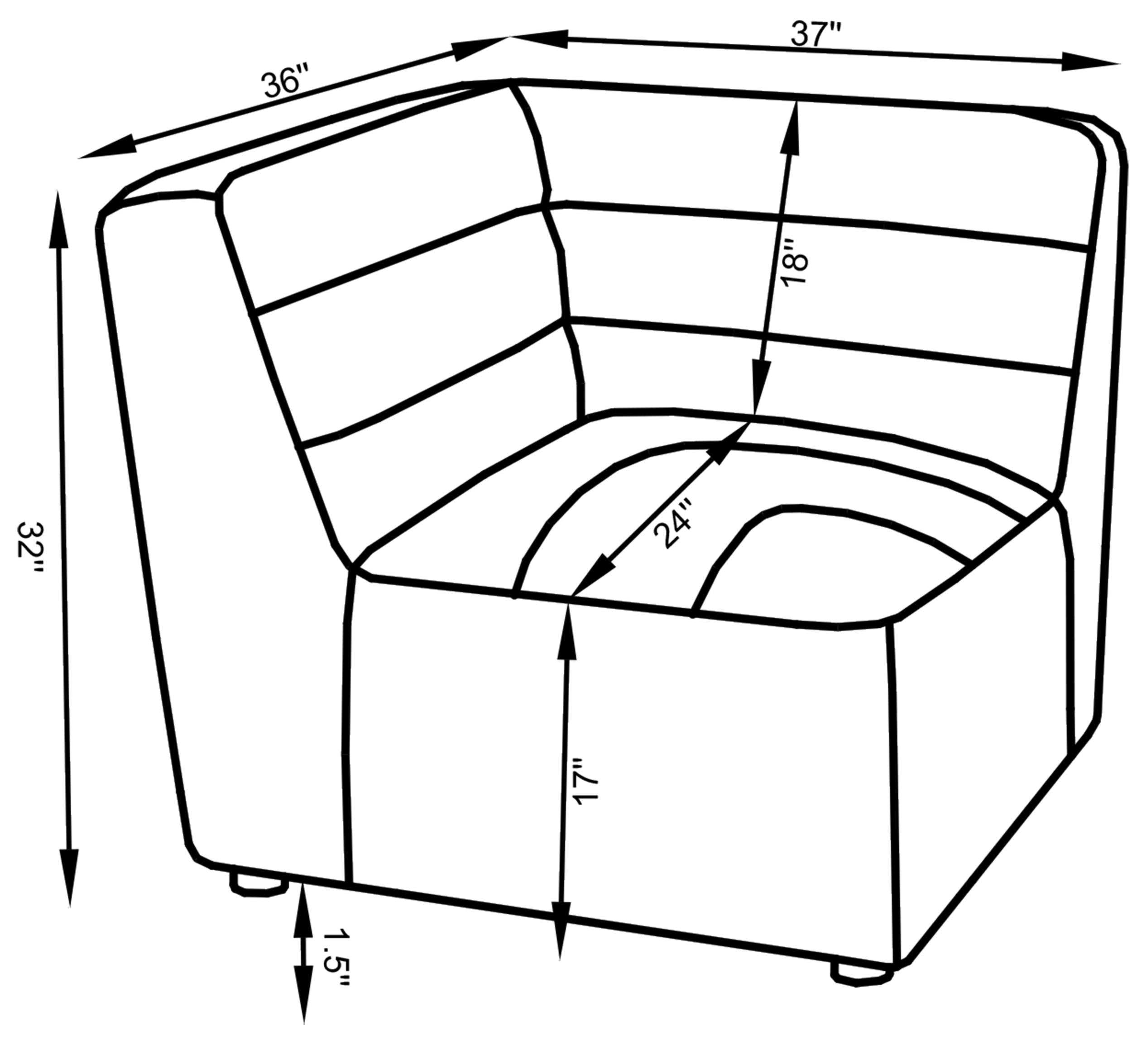 Sunny Upholstered Corner Chair - Ideal Furniture (Fresno,CA)