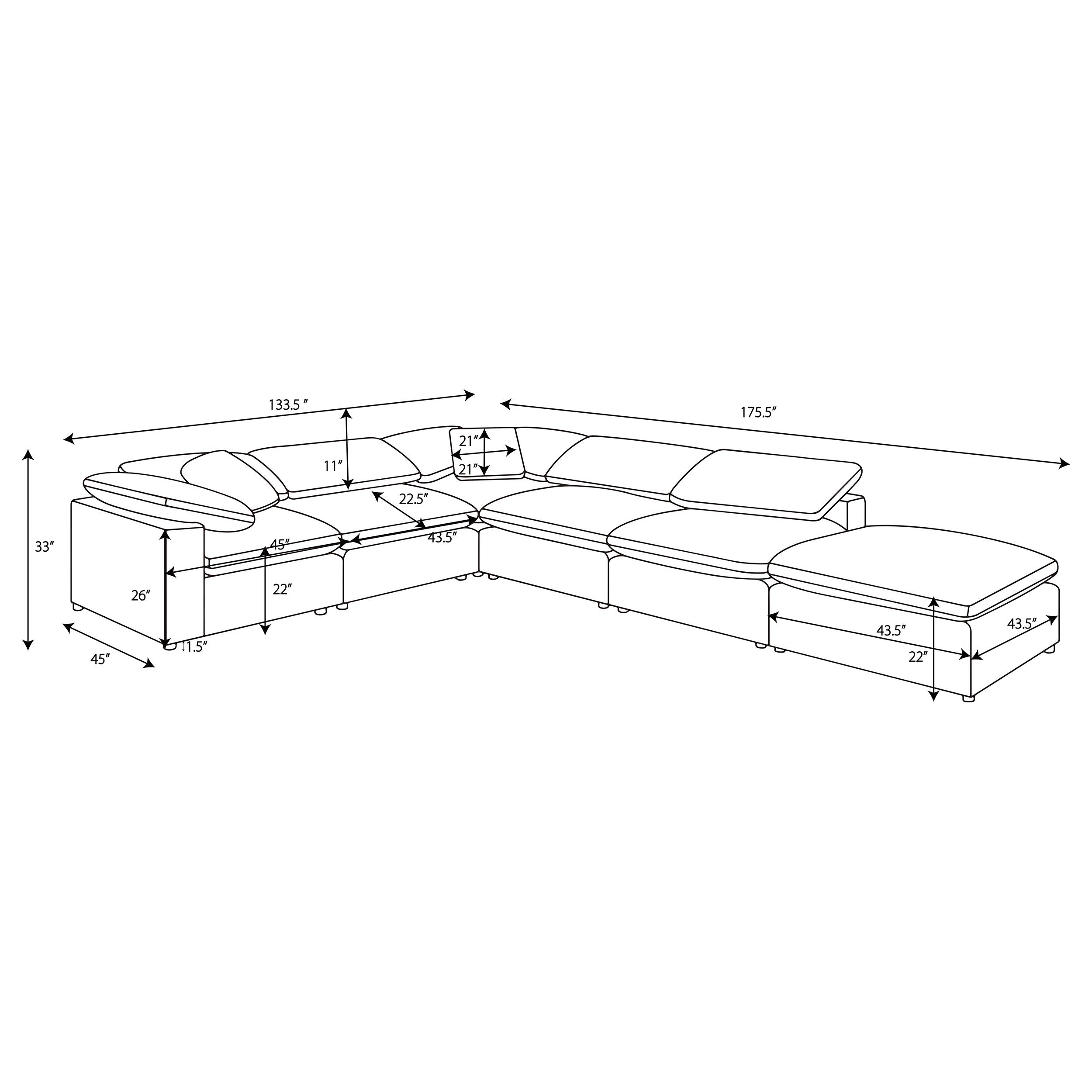 Raleigh Modular Sectional Sofa - Ideal Furniture (Fresno,CA)