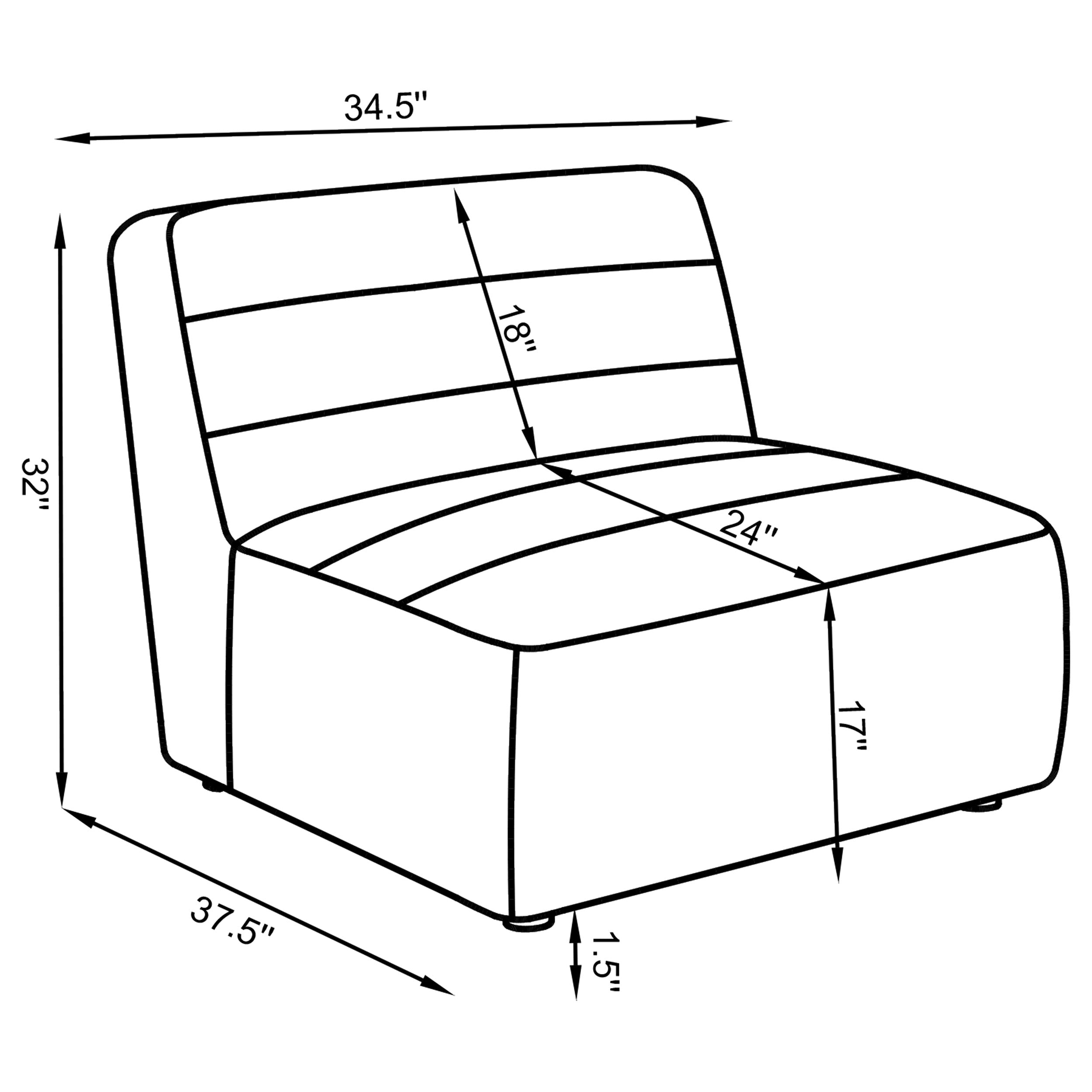 Sunny Armless Chair - Ideal Furniture (Fresno,CA)