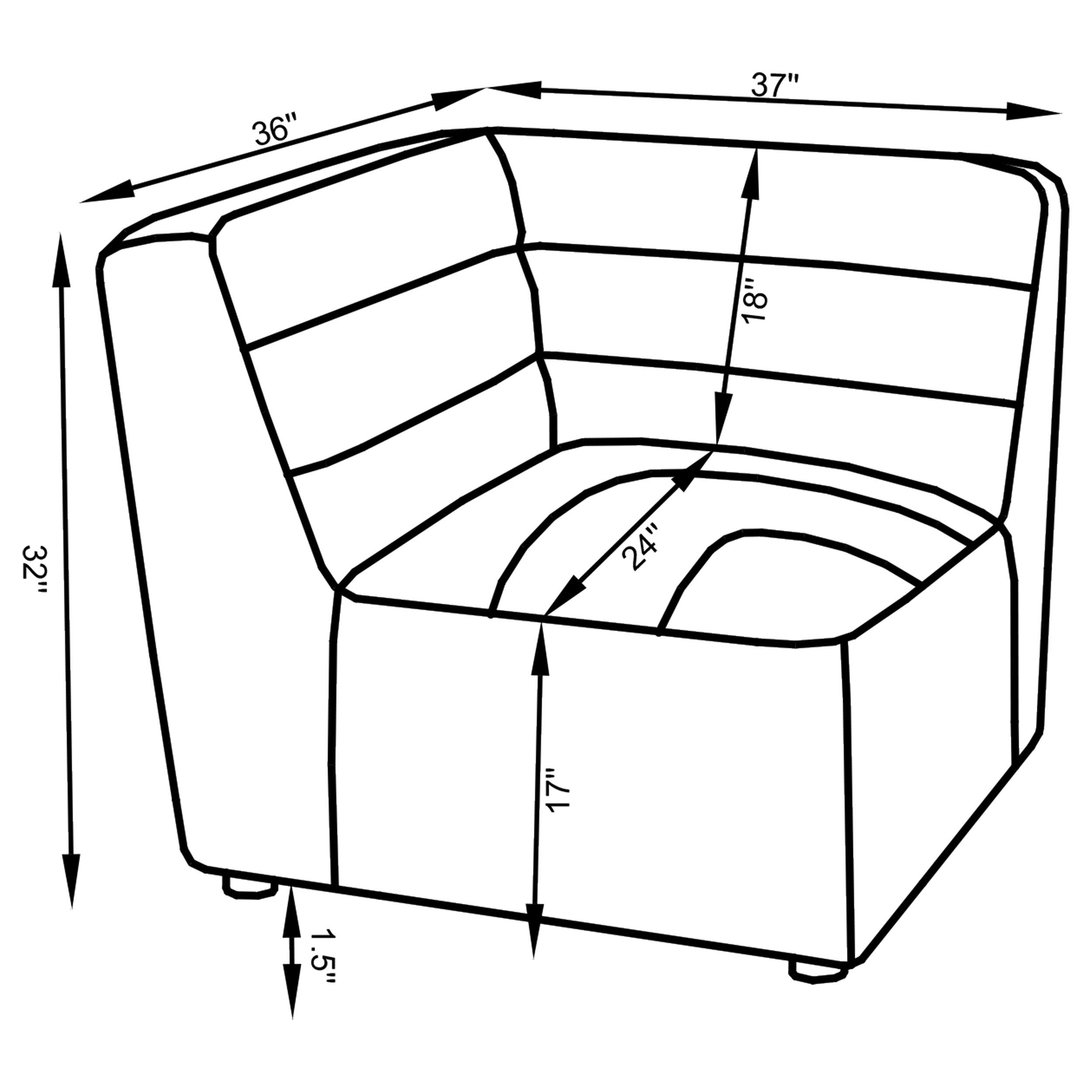 Sunny Upholstered Corner Chair - Ideal Furniture (Fresno,CA)