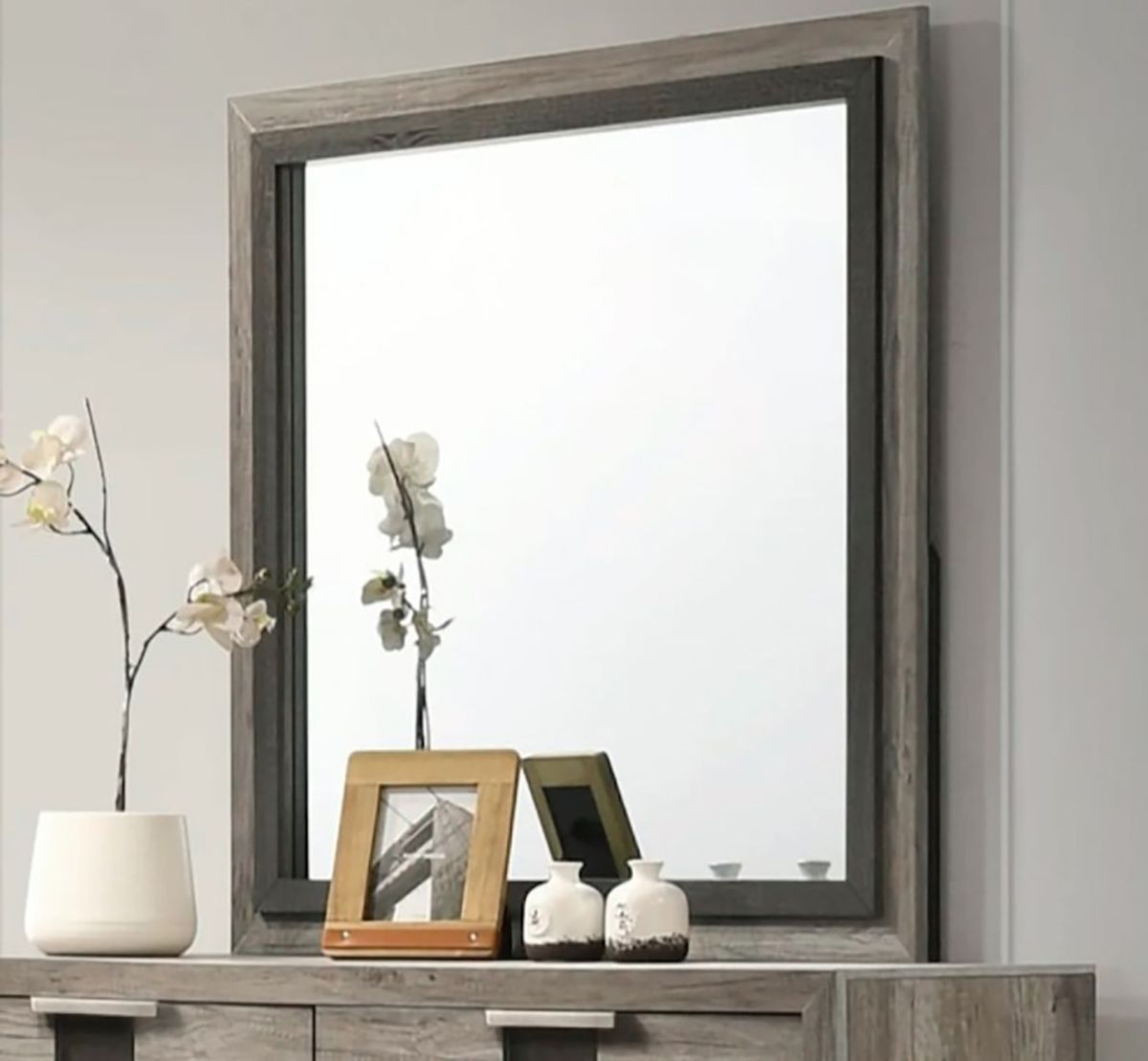 Crown Mark Furniture Rangley Dresser Mirror in Brown - Ideal Furniture (Fresno,CA)