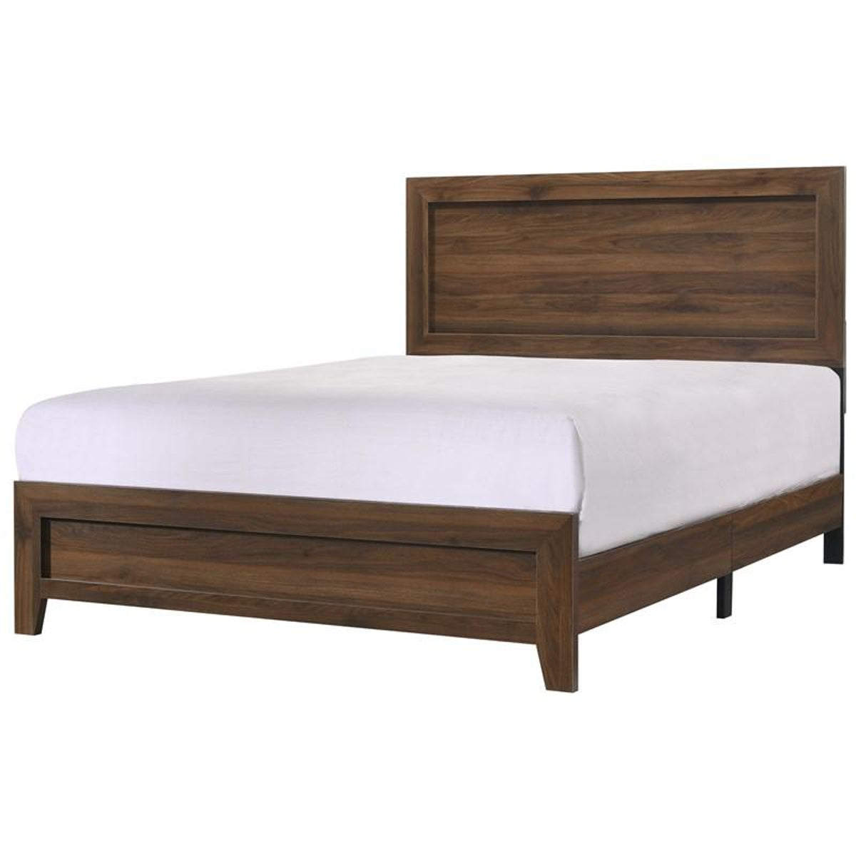 Crown Mark Millie King Panel Bed in Brown Cherry image