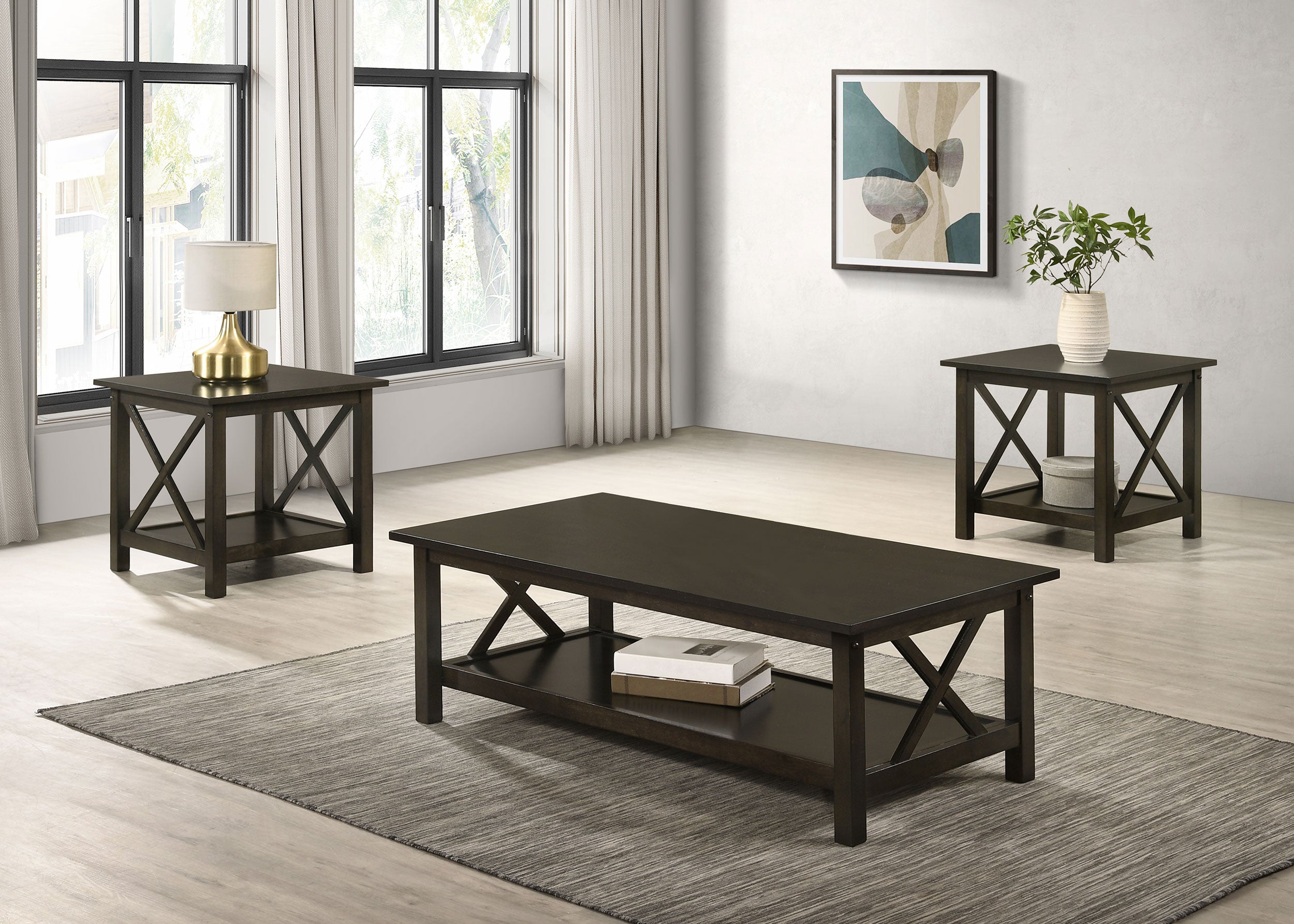Rachelle Coffee Table Set - Ideal Furniture (Fresno,CA)
