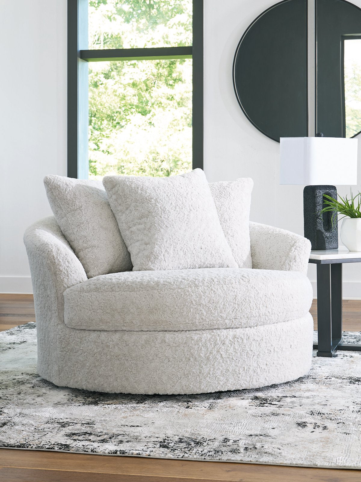 Cuddle Plush Oversized Swivel Accent Chair - Ideal Furniture (Fresno,CA)