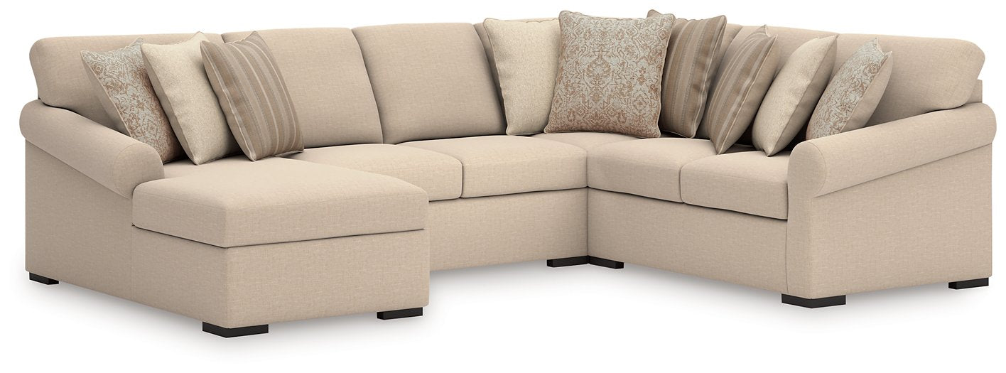 LadyMae Sectional with Chaise - Ideal Furniture (Fresno,CA)