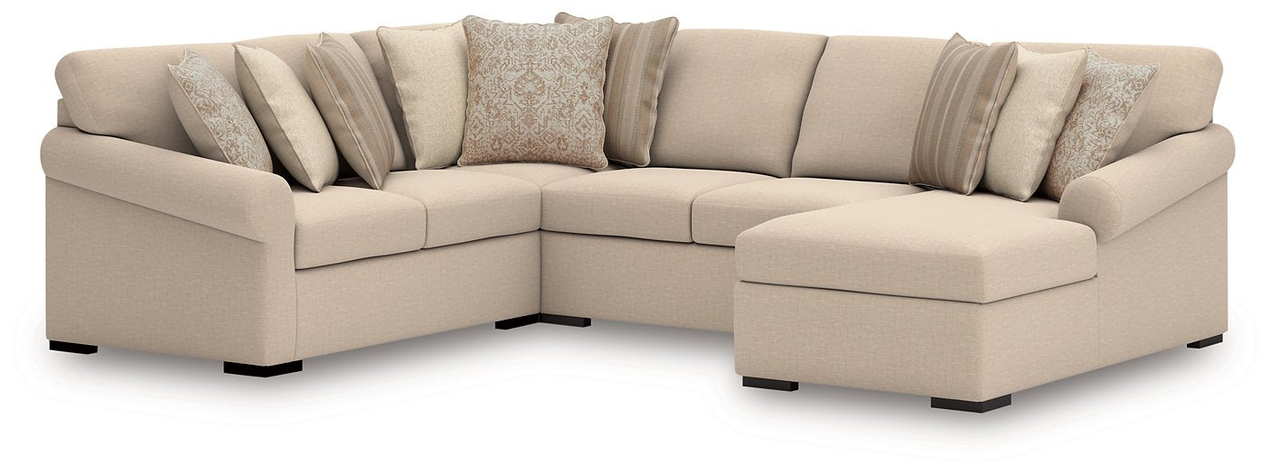 LadyMae Sectional with Chaise - Ideal Furniture (Fresno,CA)