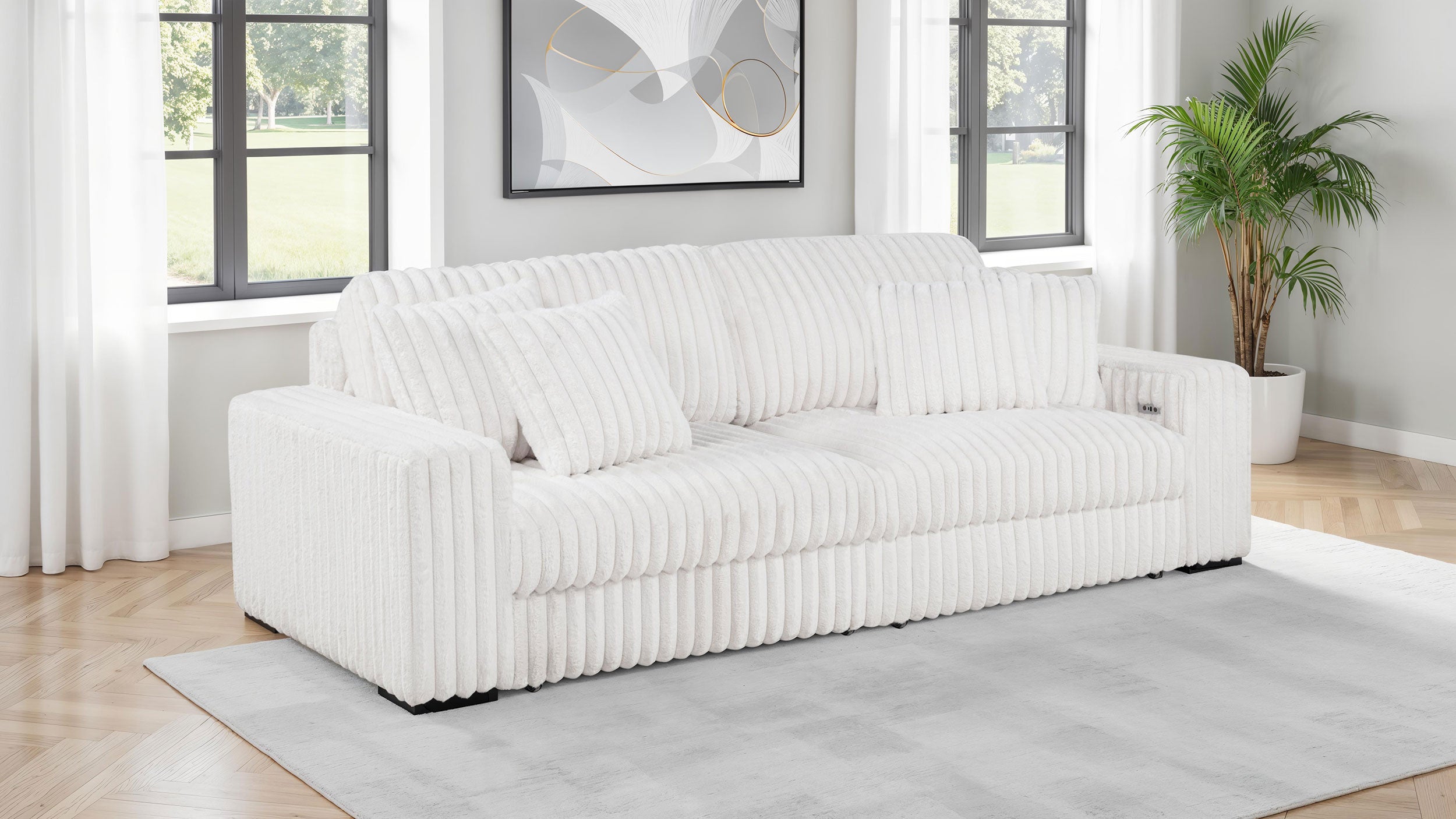 Jacana Sofa with Power Chaise - Ideal Furniture (Fresno,CA)